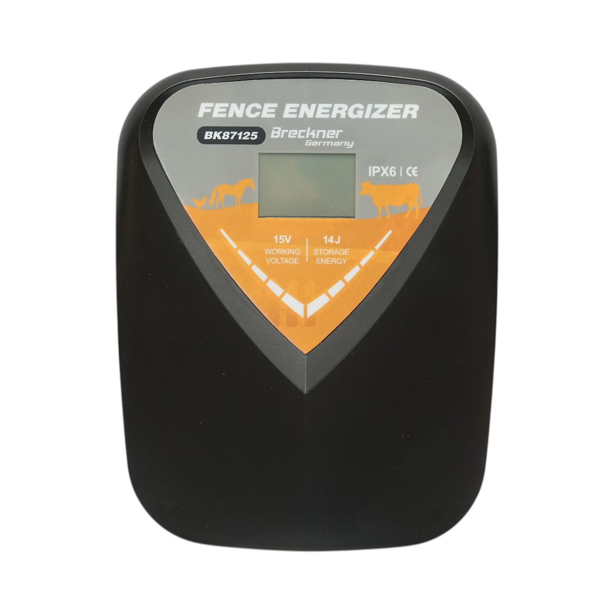 Aparat generator de impulsuri 14 Joule, 12V/220V, 140 km cu afisaj LCD pentru gard electric IPX6 Breckner Germany - imagine 2