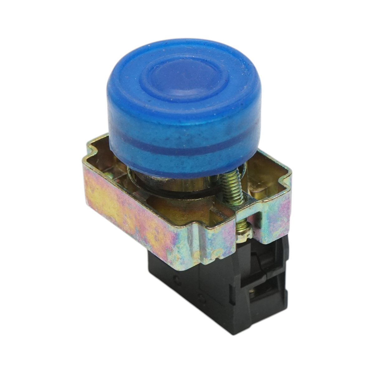 Buton comanda albastru cu capac protectie 1NO, 400V/10A, LAY5, IP65 Breckner Germany - imagine 5