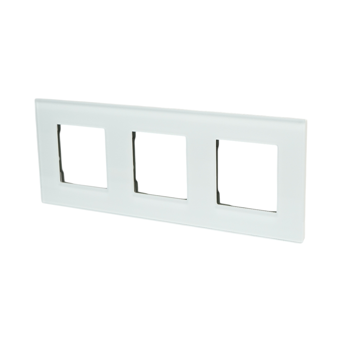 Rama tripla sticla alba priza si intrerupator 228x86x10mm - imagine 4