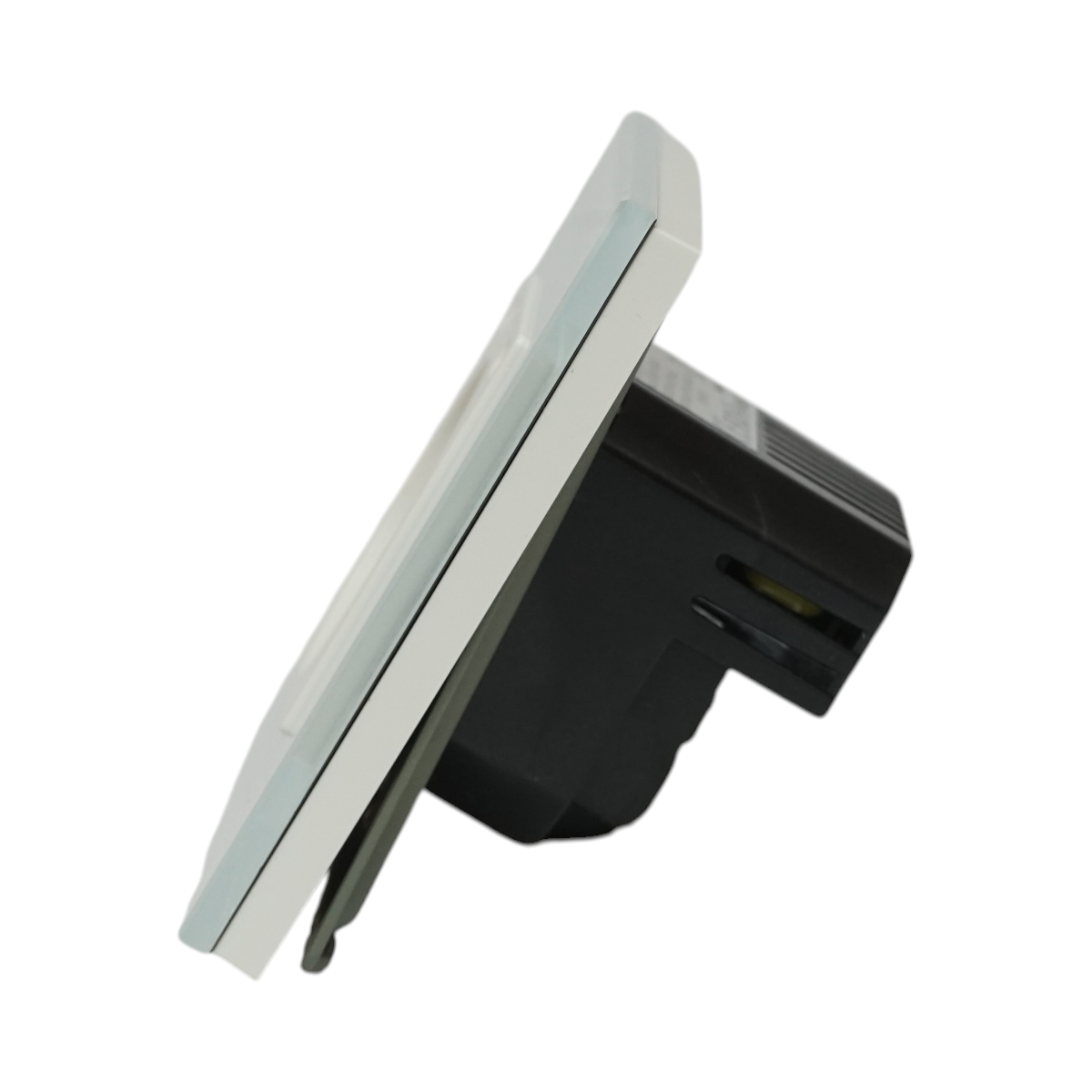 Priza schuko alba incastrata 220V, 16A, 2xUSB-C 20W incarcare rapida, rama sticla 86x86x34mm - imagine 3