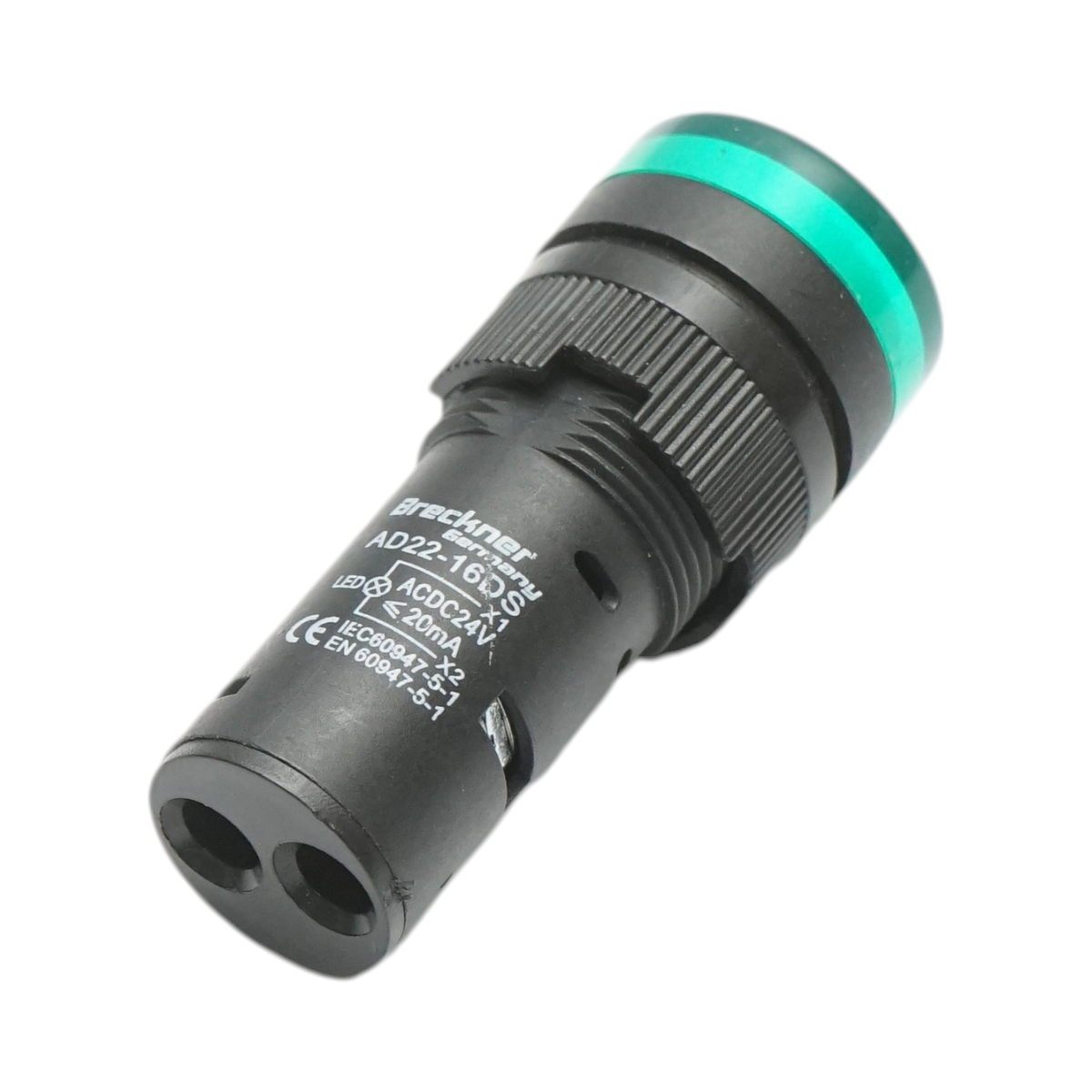 Indicator semnalizare LED verde 24V AC/DC 16mm Breckner Germany - imagine 3