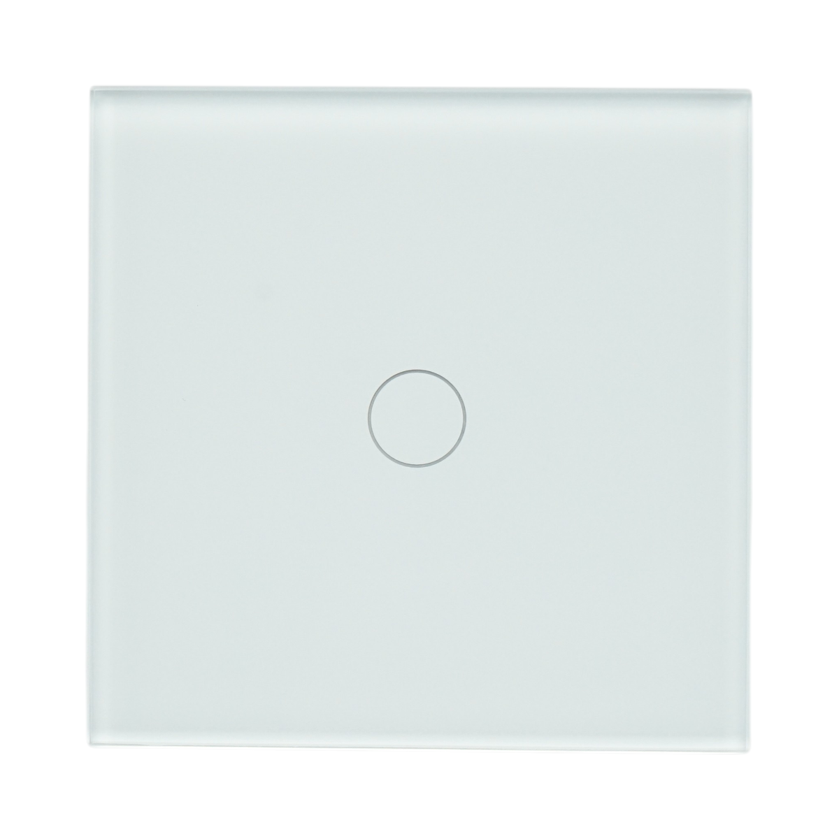 Intrerupator touch cap scara alb 220V, indicator luminos, rama sticla 86x86x34mm - imagine 2