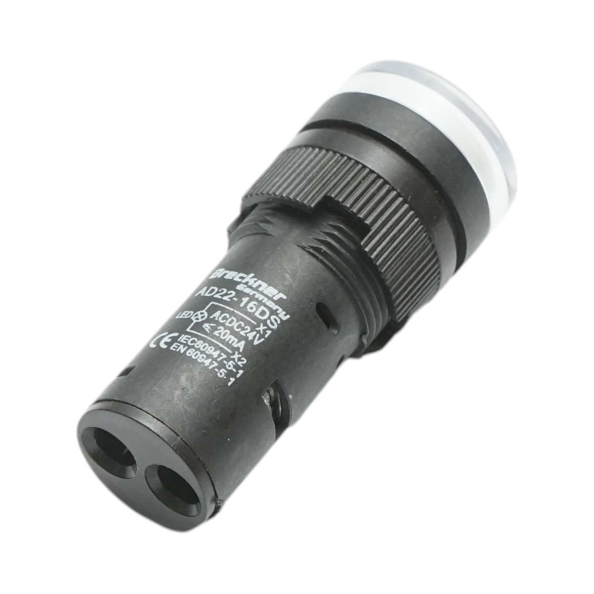 Indicator semnalizare LED alb 24V AC/DC 16mm Breckner Germany - imagine 3