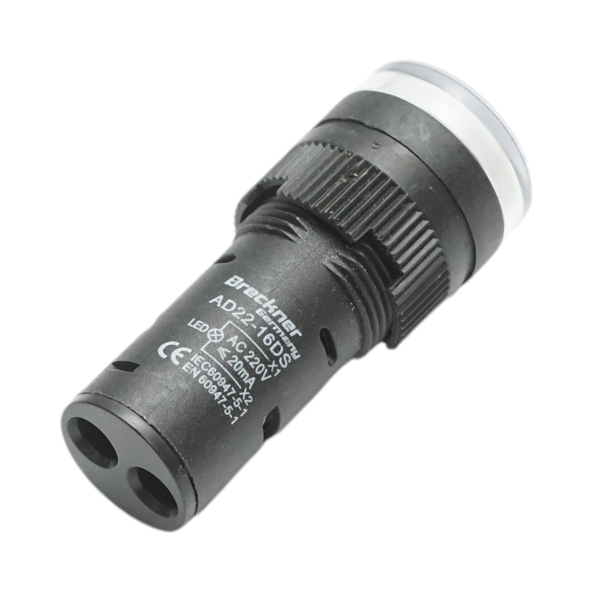 Indicator semnalizare LED alb 220V AC 16mm Breckner Germany - imagine 3