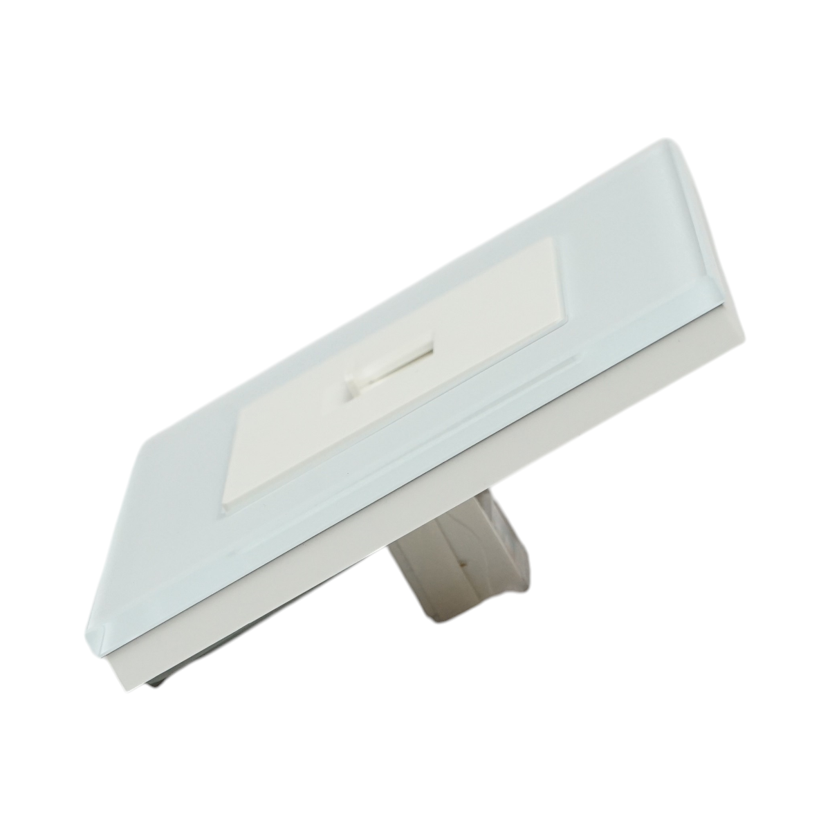 Priza internet CAT6 RJ45, rama sticla alba 86x86mm - imagine 3