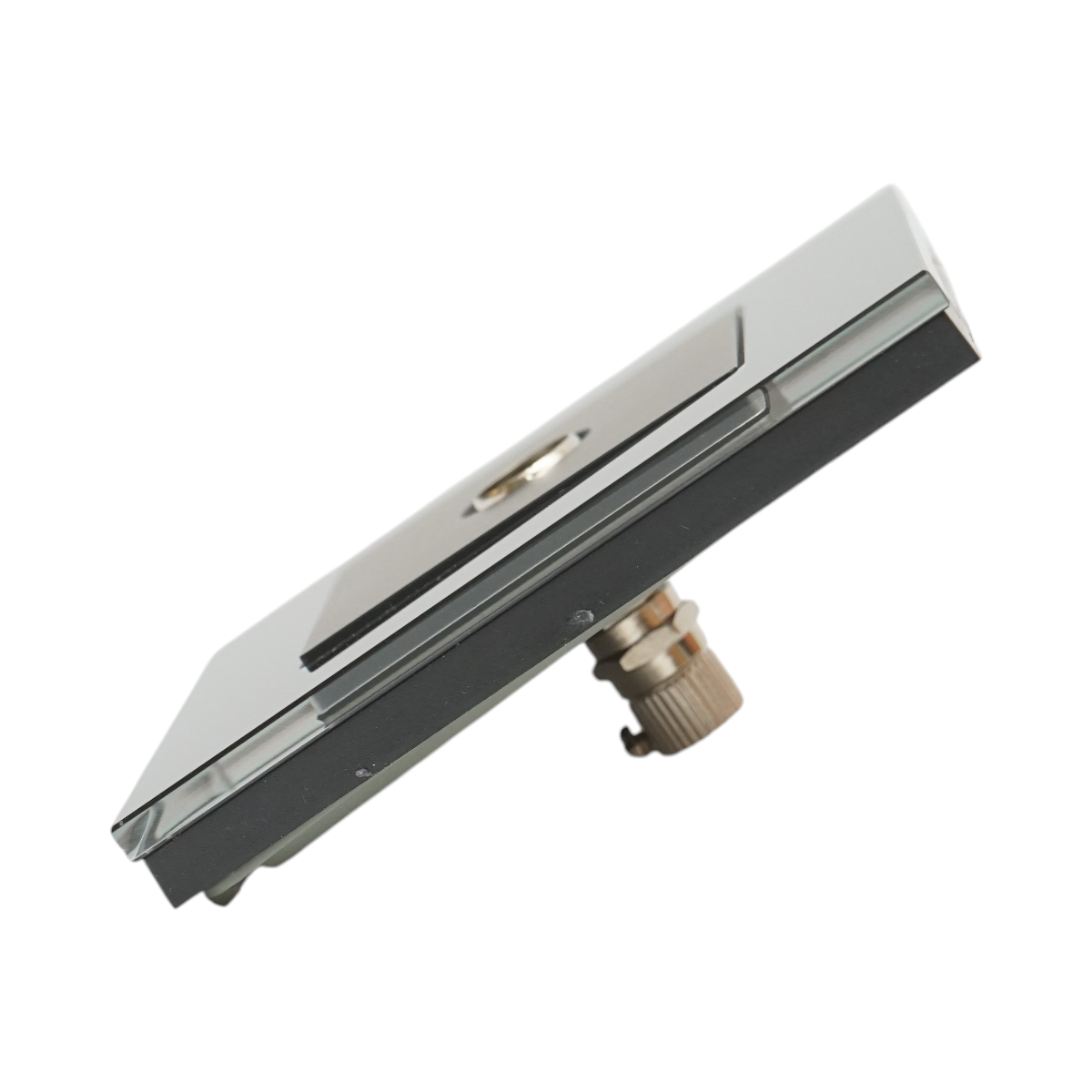 Priza TV neagra incastrata cu rama din sticla 86x86mm - imagine 3