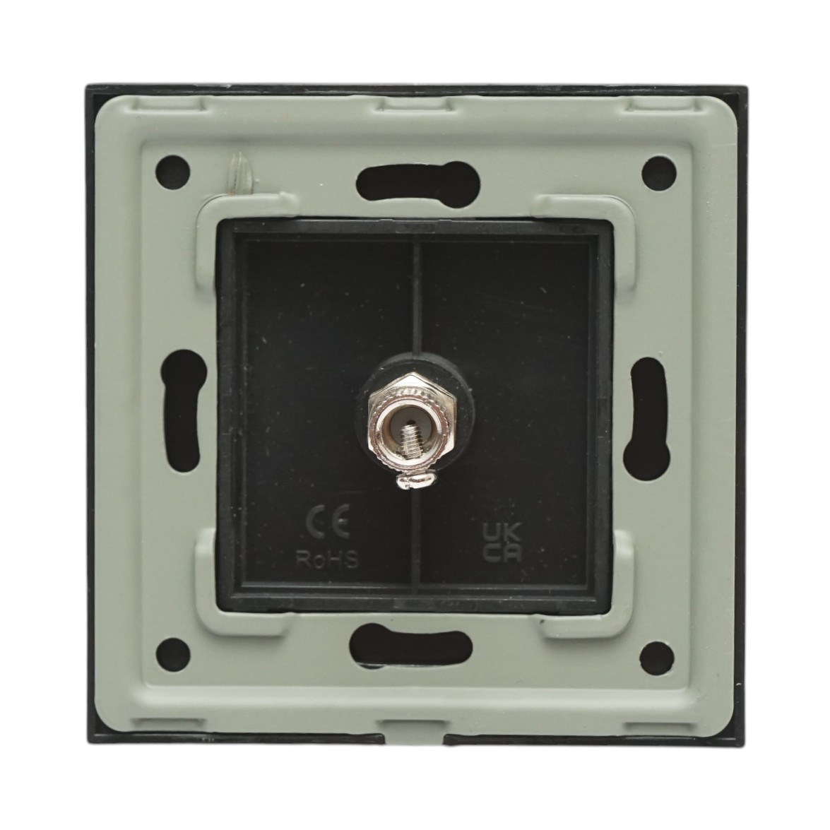 Priza TV neagra incastrata cu rama din sticla 86x86mm - imagine 4