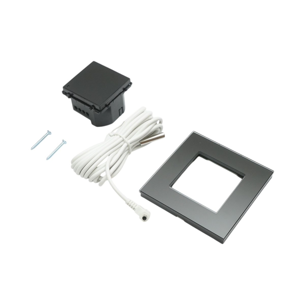 Termostat WiFi incalzire in pardoseala si boiler, afisaj digital, senzor extern, rama sticla neagra 86x86mm - imagine 5