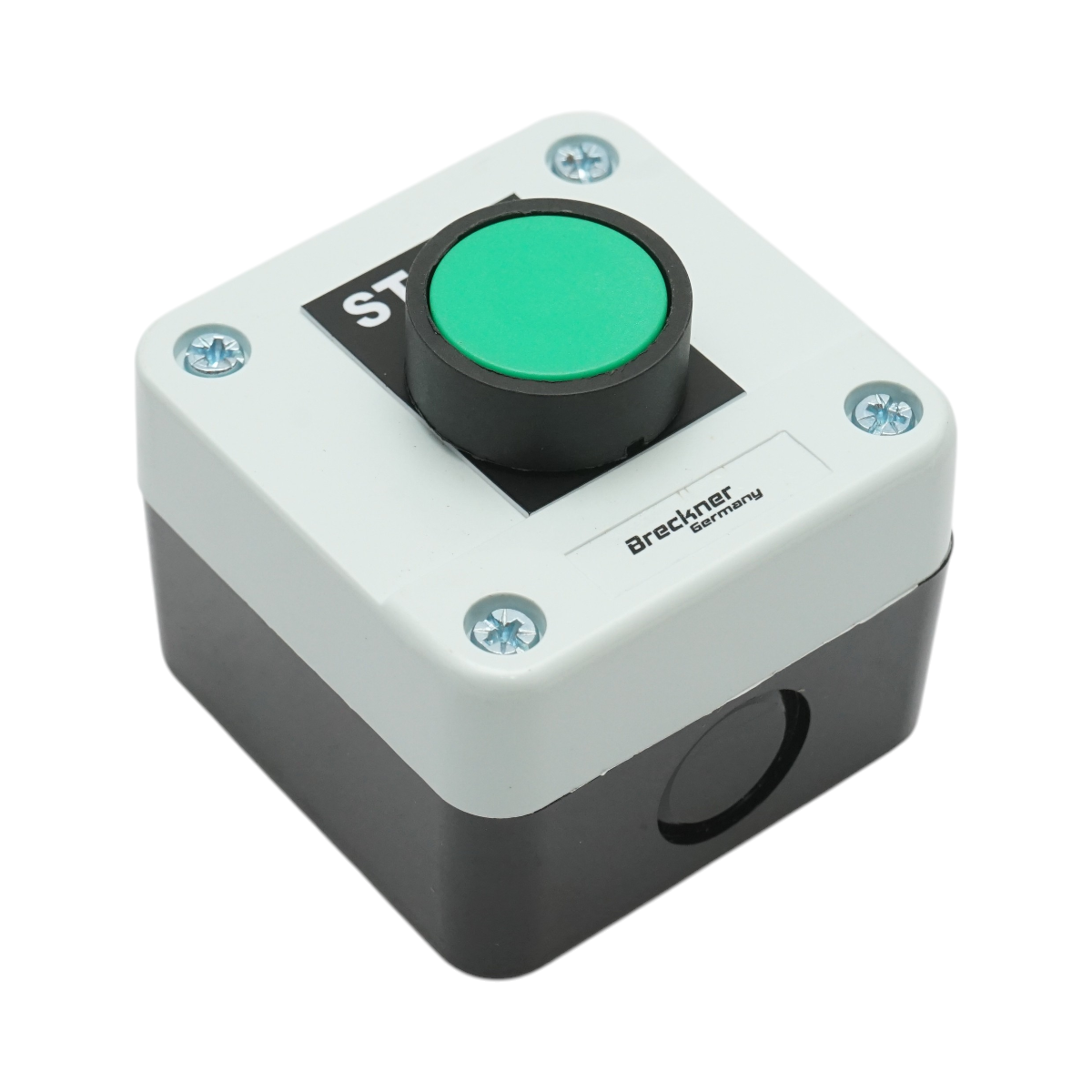 Carcasa buton comanda START verde cu revenire 1NO Breckner Germany