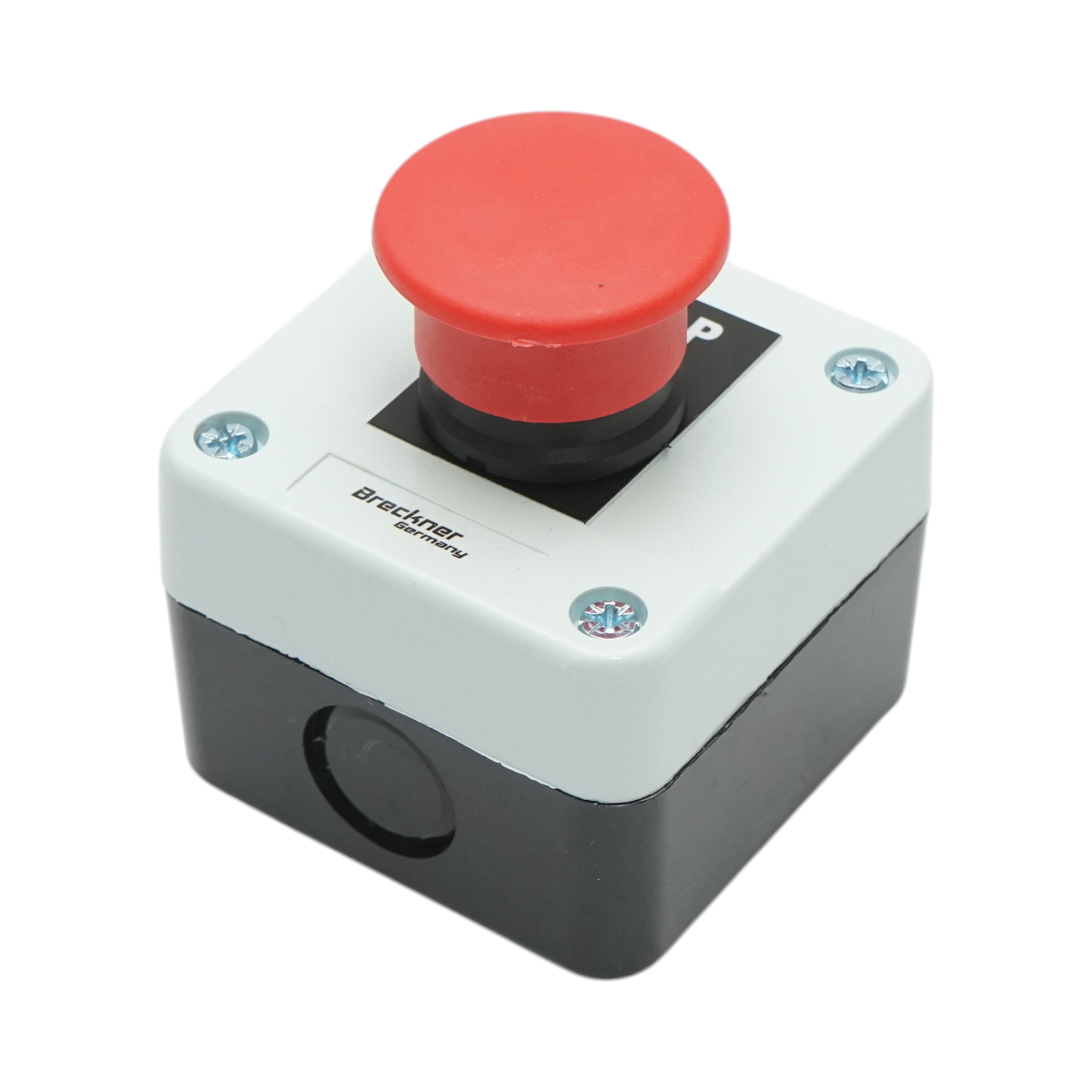 Carcasa buton comanda STOP rosu tip ciuperca cu revenire 1NC 40mm Breckner Germany