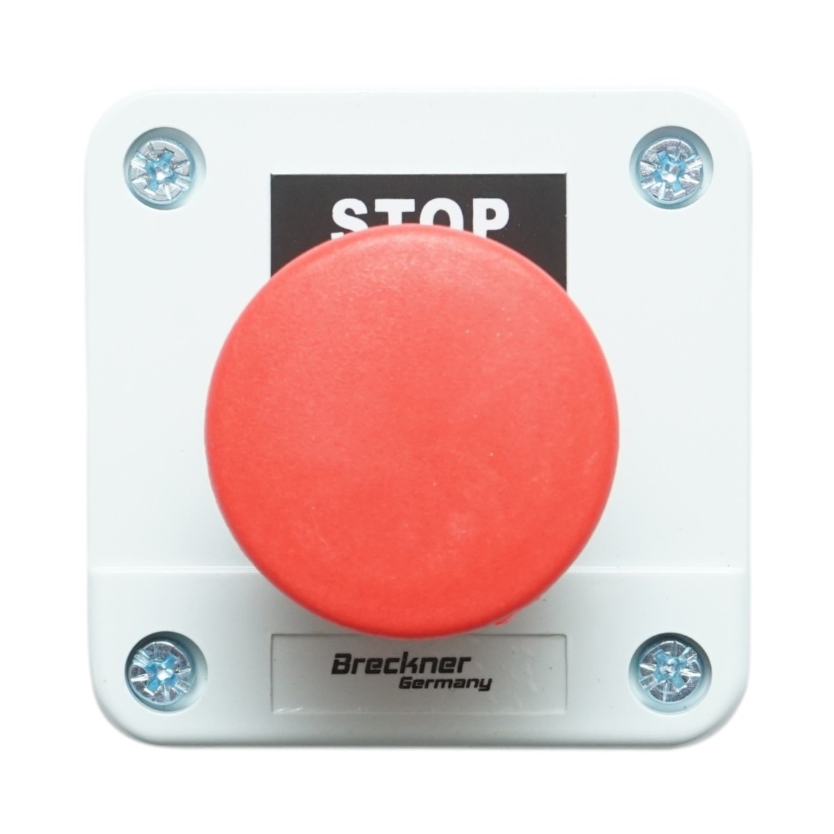 Carcasa buton comanda STOP rosu tip ciuperca cu revenire 1NC 40mm Breckner Germany - imagine 2