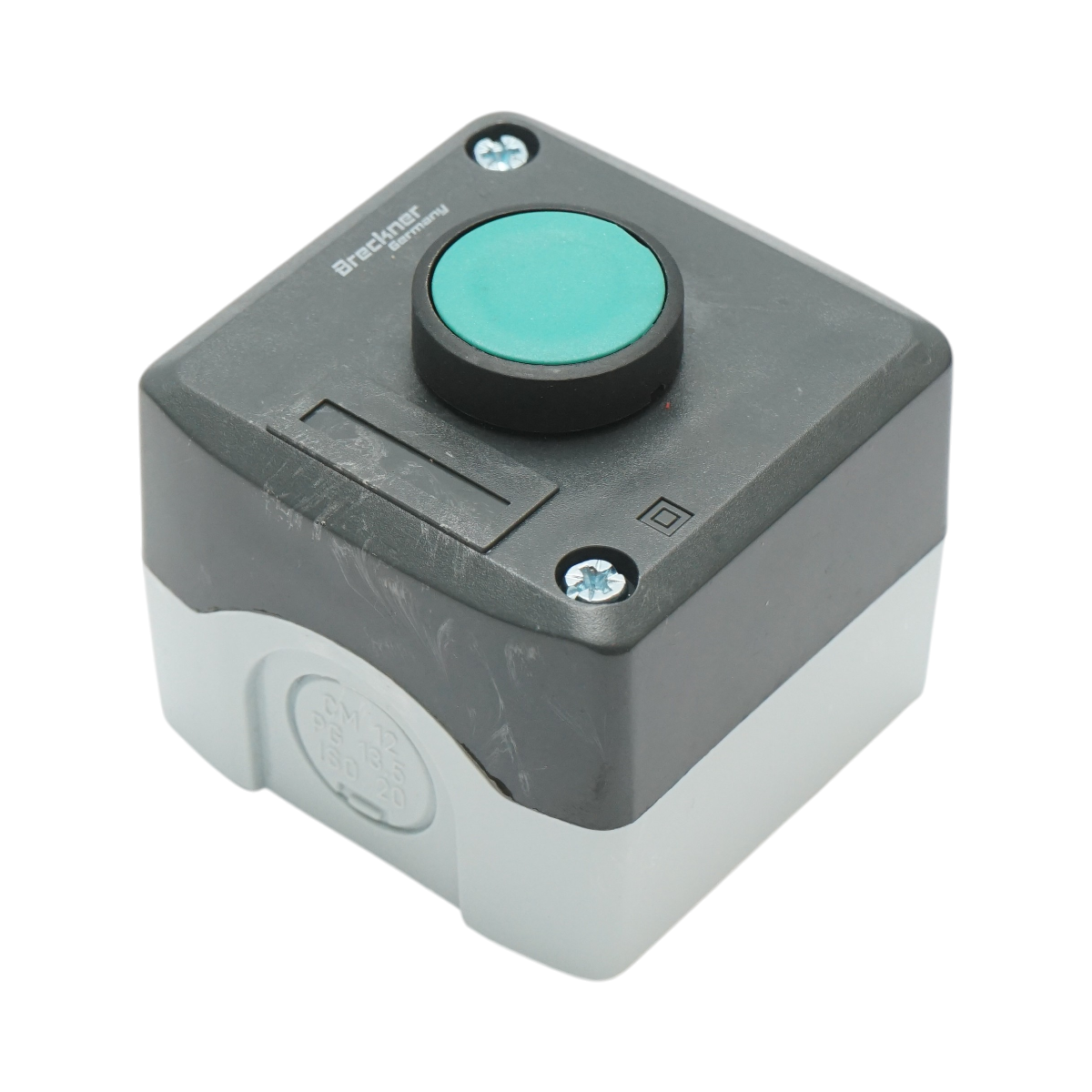 Carcasa buton comanda START verde cu revenire 1NO Breckner Germany