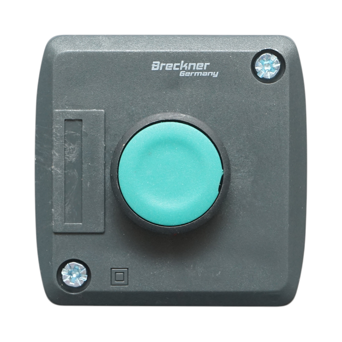 Carcasa buton comanda START verde cu revenire 1NO Breckner Germany - imagine 2