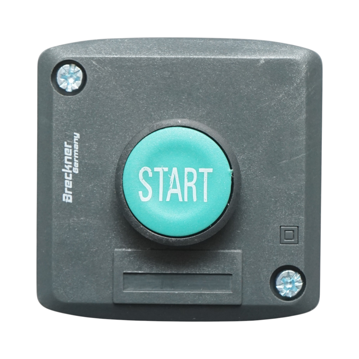 Carcasa buton comanda START verde cu revenire 1NO Breckner Germany - imagine 2