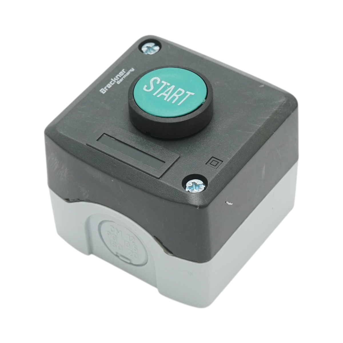 Carcasa buton comanda START verde cu revenire 1NO Breckner Germany