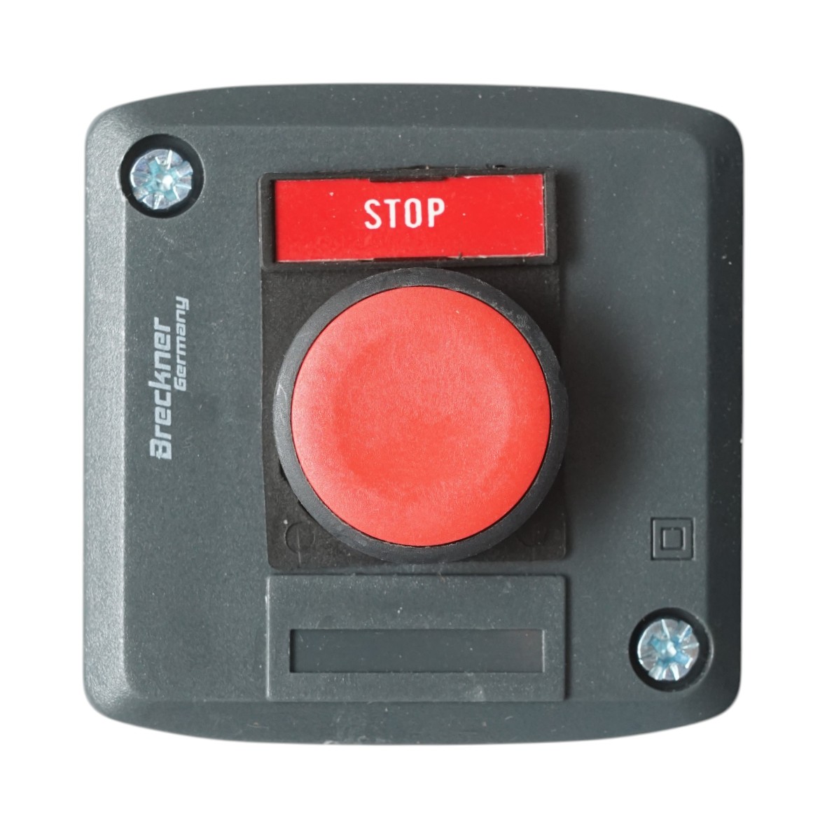 Carcasa buton comanda STOP rosu cu revenire 1NC Breckner Germany - imagine 2