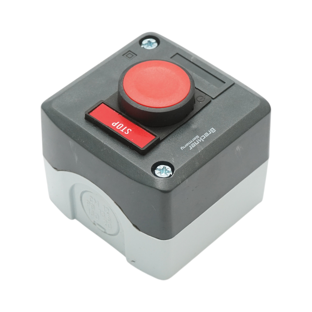 Carcasa buton comanda STOP rosu cu revenire 1NC Breckner Germany