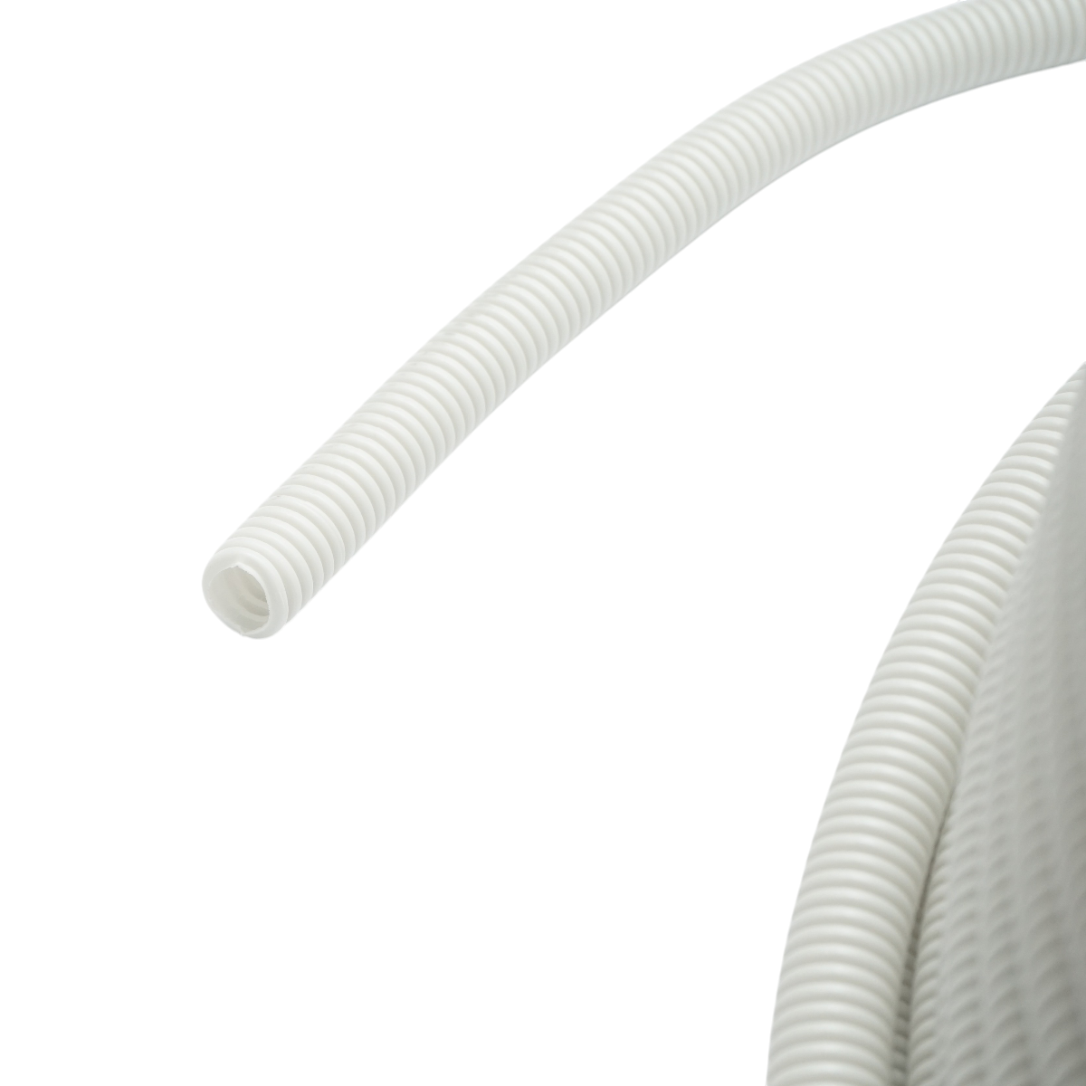 Tub flexibil copex 16mm cu fir, ignifug din polietilena HDPE, 750N gri 100m/rola - imagine 3