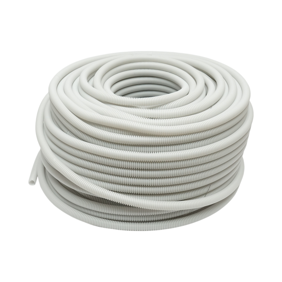 Tub flexibil copex 16mm cu fir, polietilena HDPE, 750N gri 100m/rola