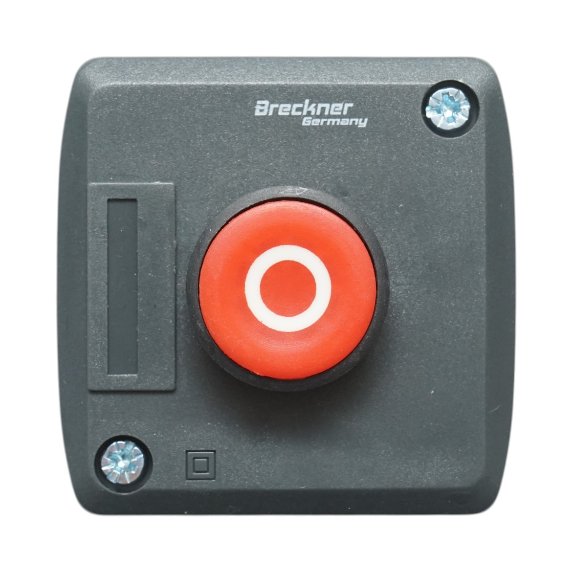 Carcasa buton comanda STOP rosu cu revenire 1NC Breckner Germany - imagine 2