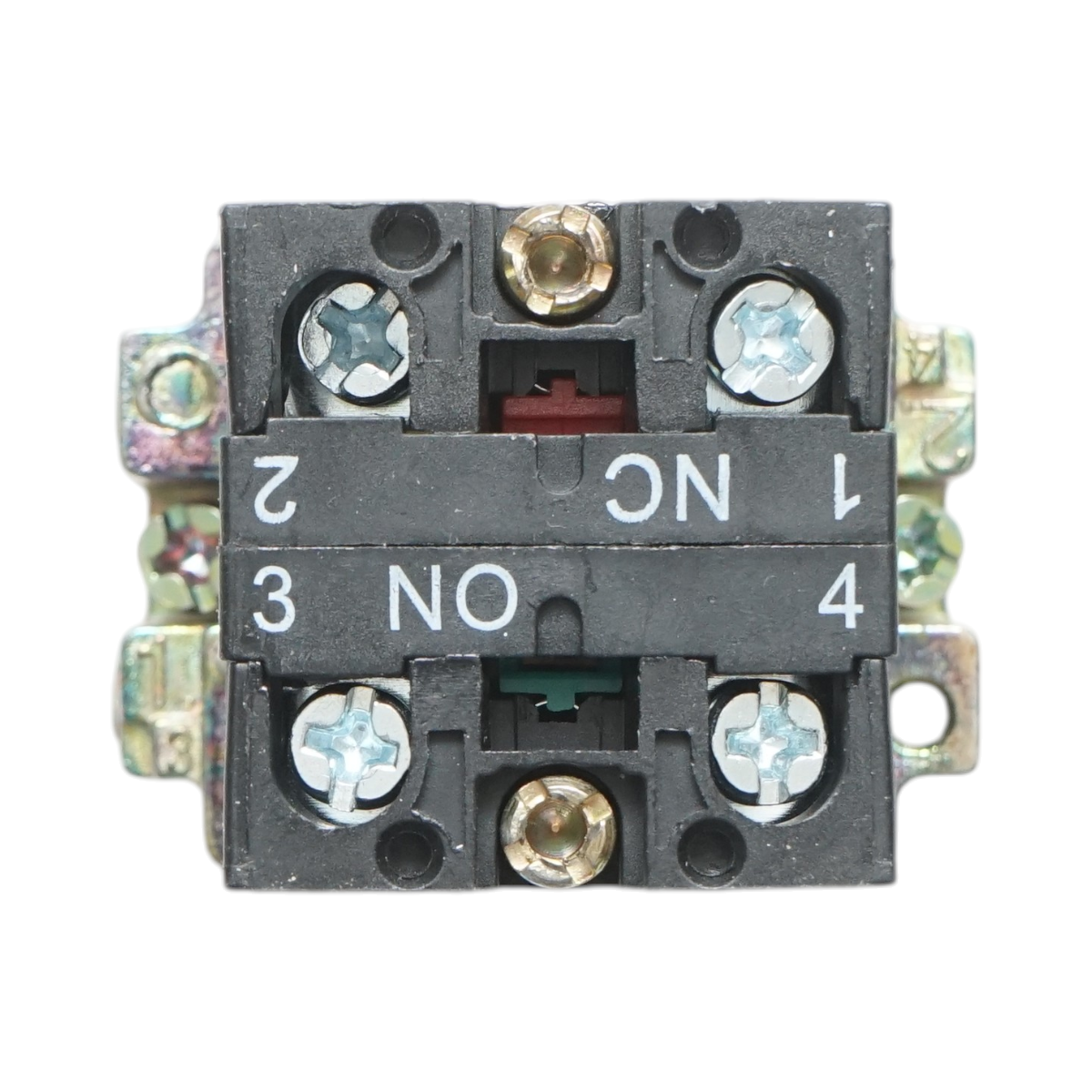 Buton comanda metalic negru cu revenire 1NO+1NC, 400V/10A, LAY5 Breckner Germany - imagine 4