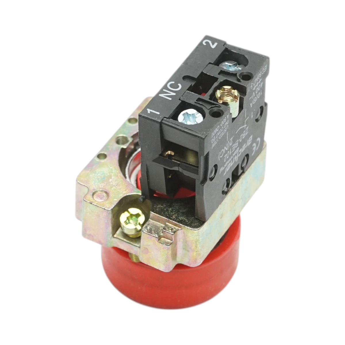 Buton comanda rosu cu capac protectie IP65, 1NC, 400V/10A, LAY5 Breckner Germany - imagine 4