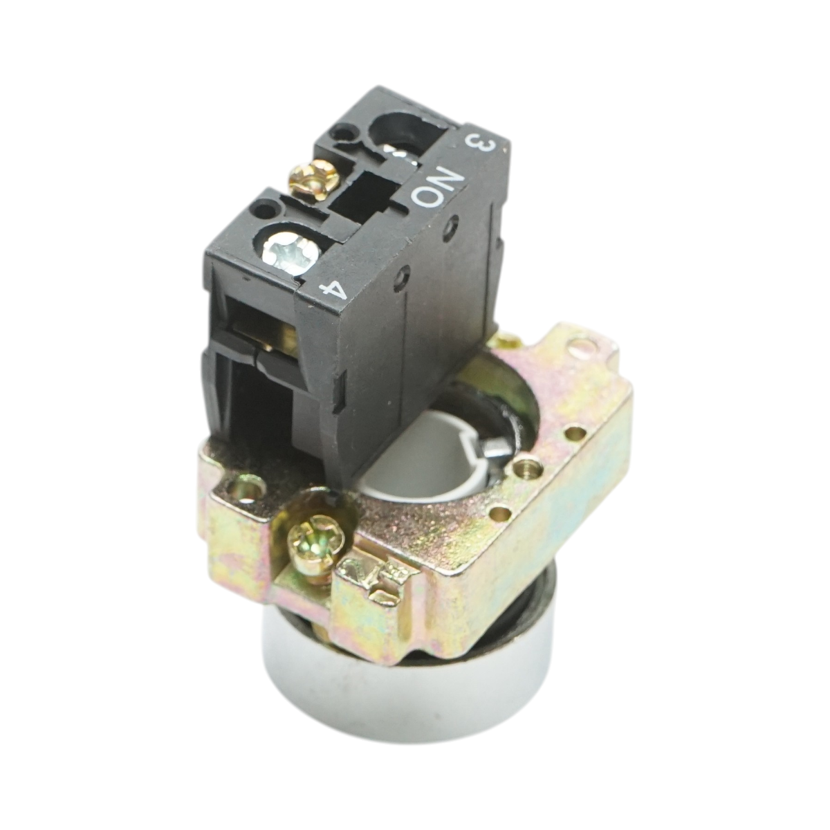 Buton comanda cu revenire alb si marcaj sageata 1NO, 400V/10A, LAY5 Breckner Germany - imagine 4