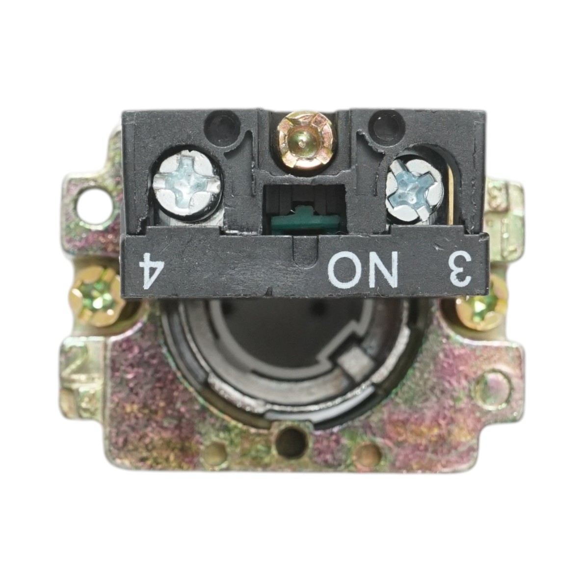 Buton comanda cu revenire alb si marcaj sageata 1NO, 400V/10A, LAY5 Breckner Germany - imagine 5