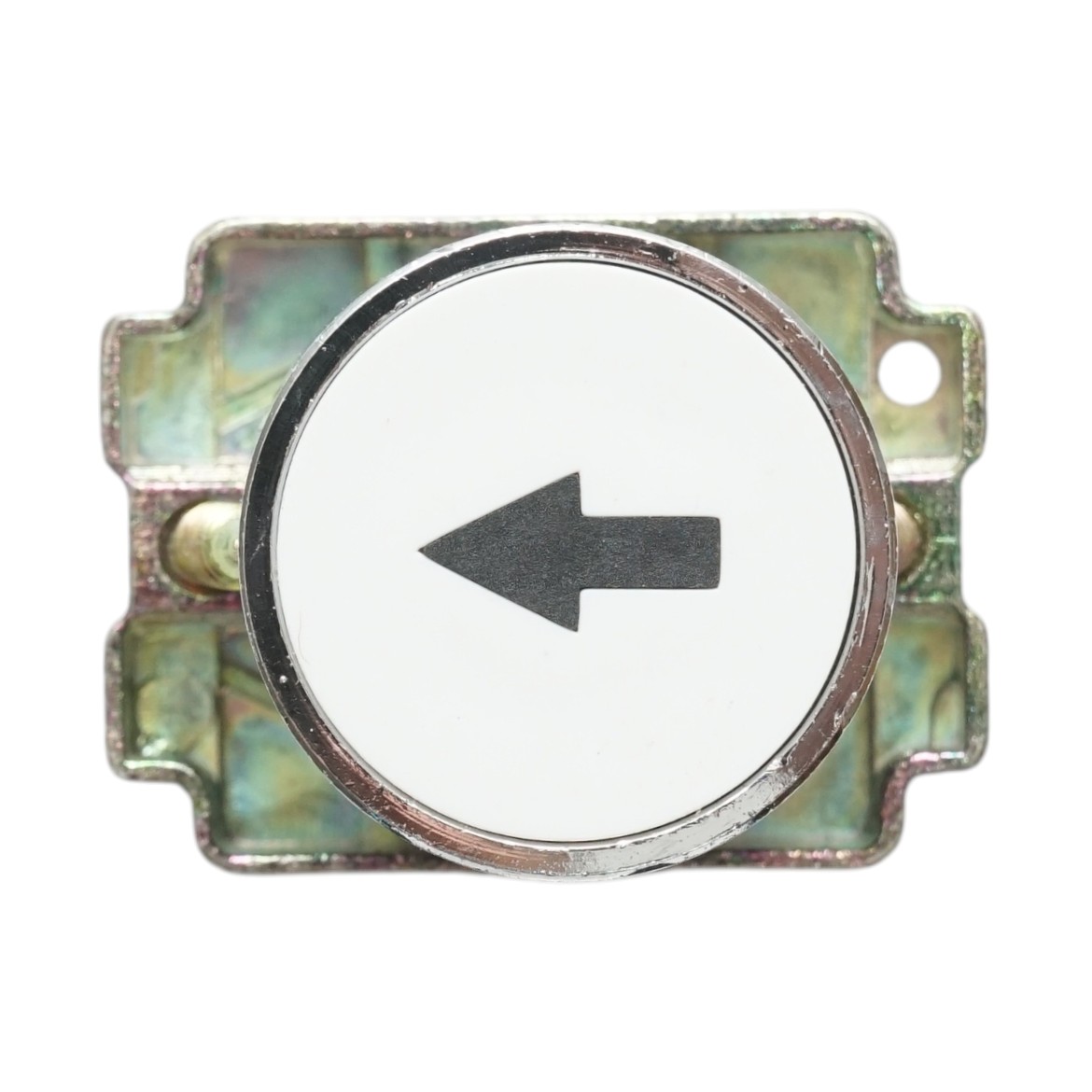 Buton comanda cu revenire alb si marcaj sageata 1NO, 400V/10A, LAY5 Breckner Germany - imagine 2