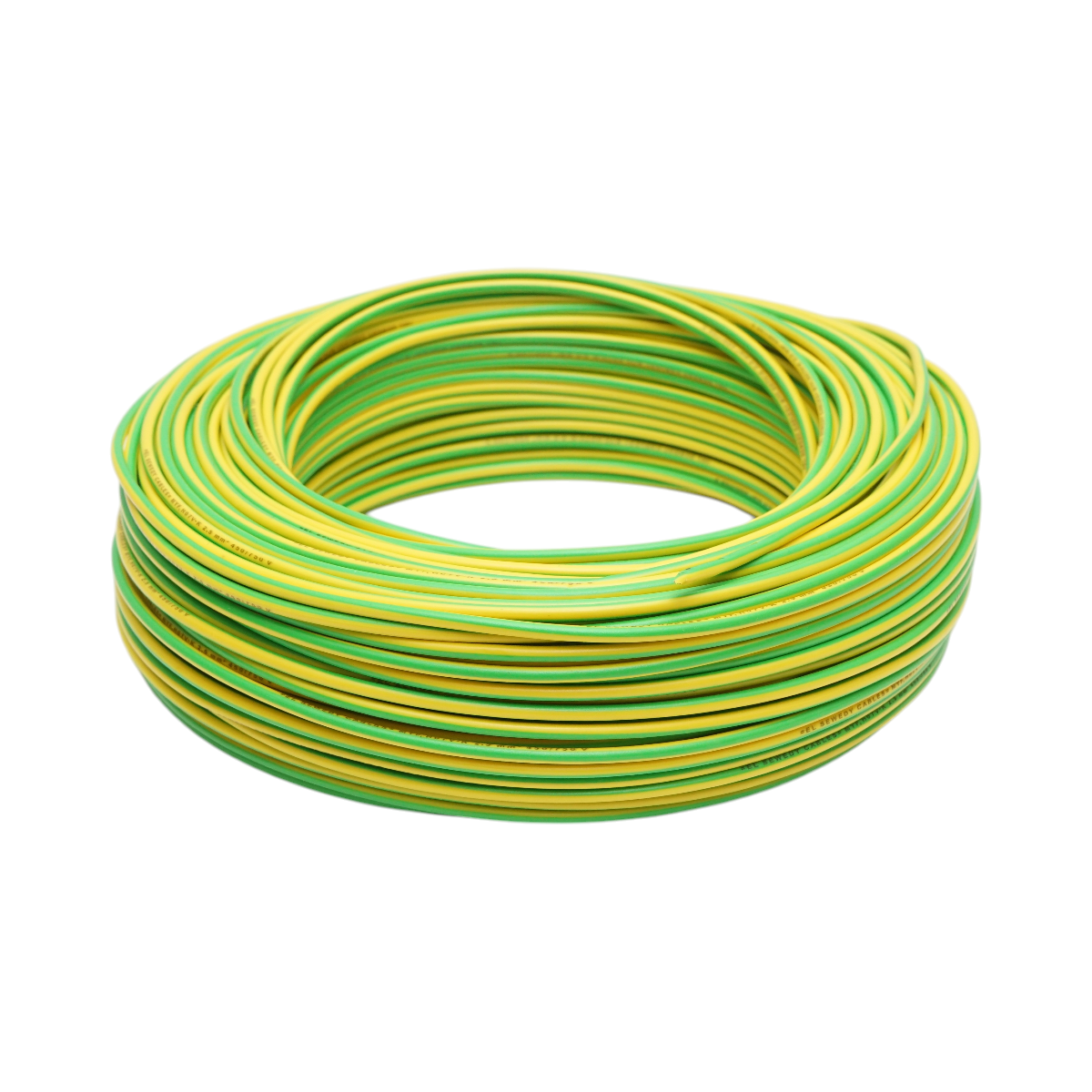 Cablu impamantare cupru 2.5mm galben-verde MYF H07V-K, izolatie PVC 450/750V 100m/rola