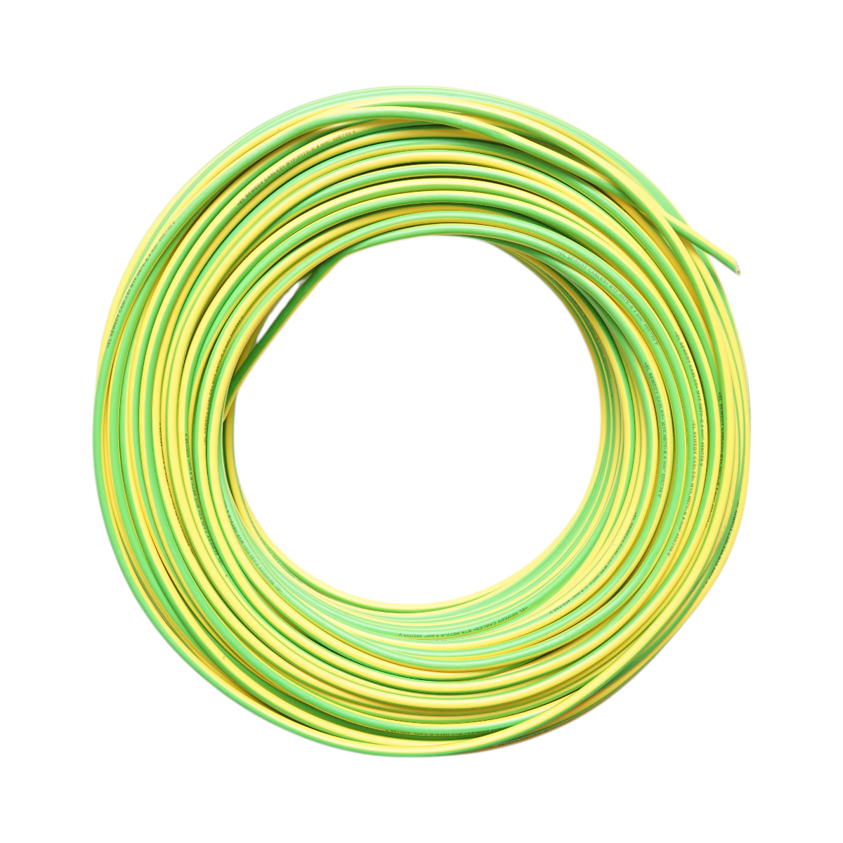 Cablu impamantare cupru 4mm galben-verde MYF H07V-K, izolatie PVC 450/750V 100m/rola - imagine 2