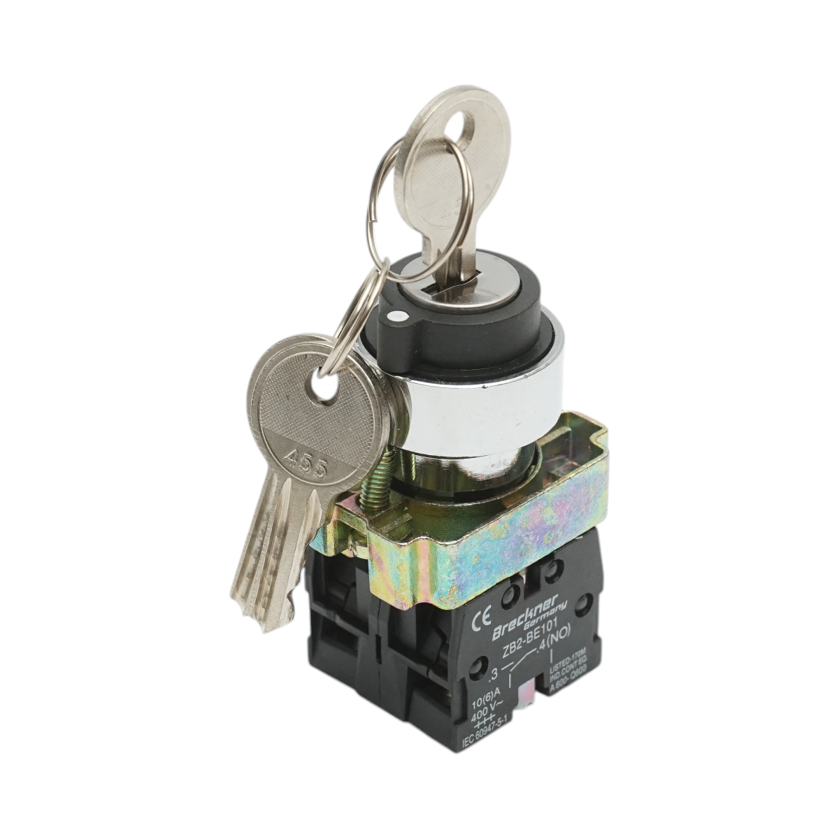 Selector 3 pozitii cu retinere si cheie 2NO, 400V/10A, LAY5-BG53 Breckner Germany - imagine 2