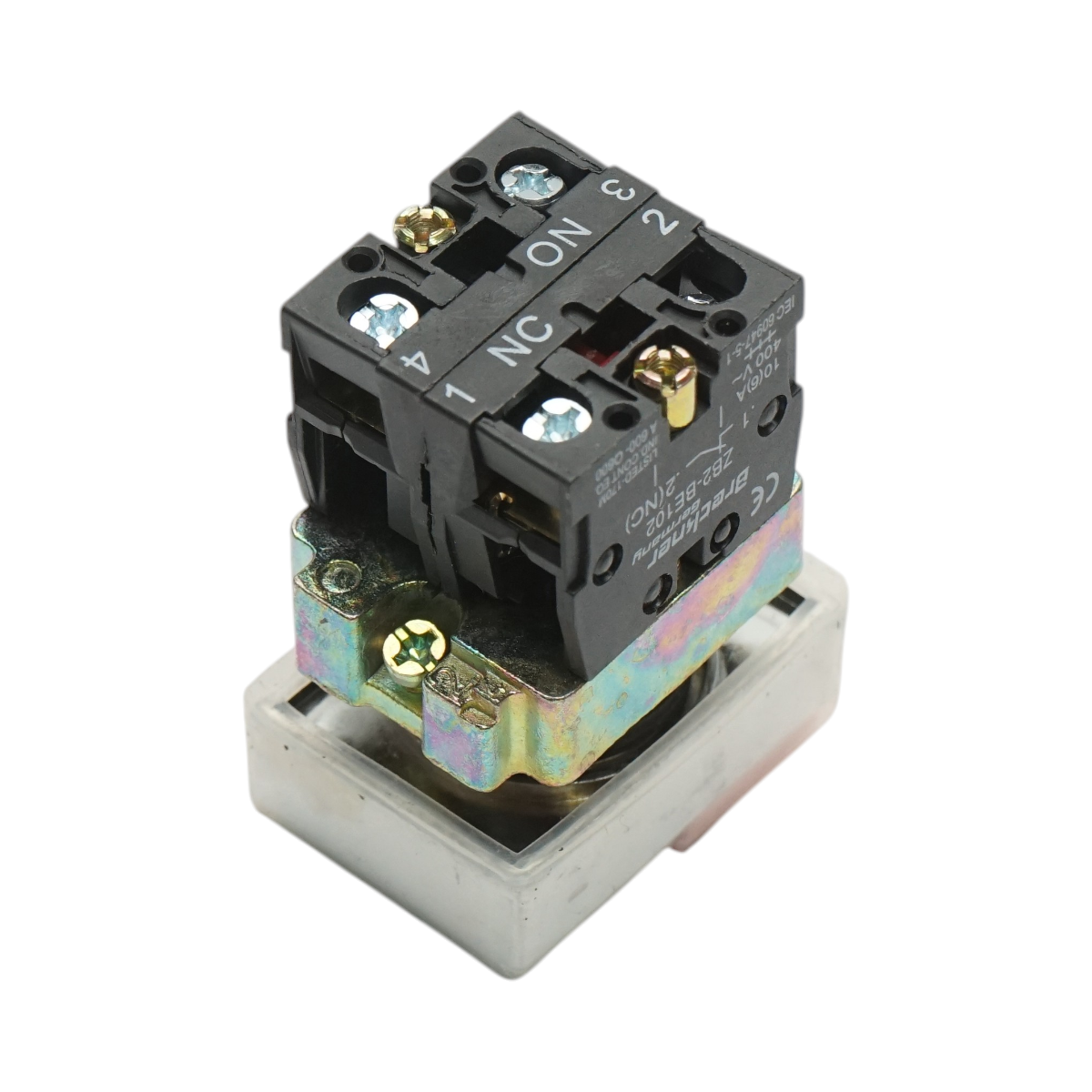 Buton comanda cap dublu cu capac protectie 1NO+1NC, 400V/10A, IP65 Breckner Germany - imagine 3