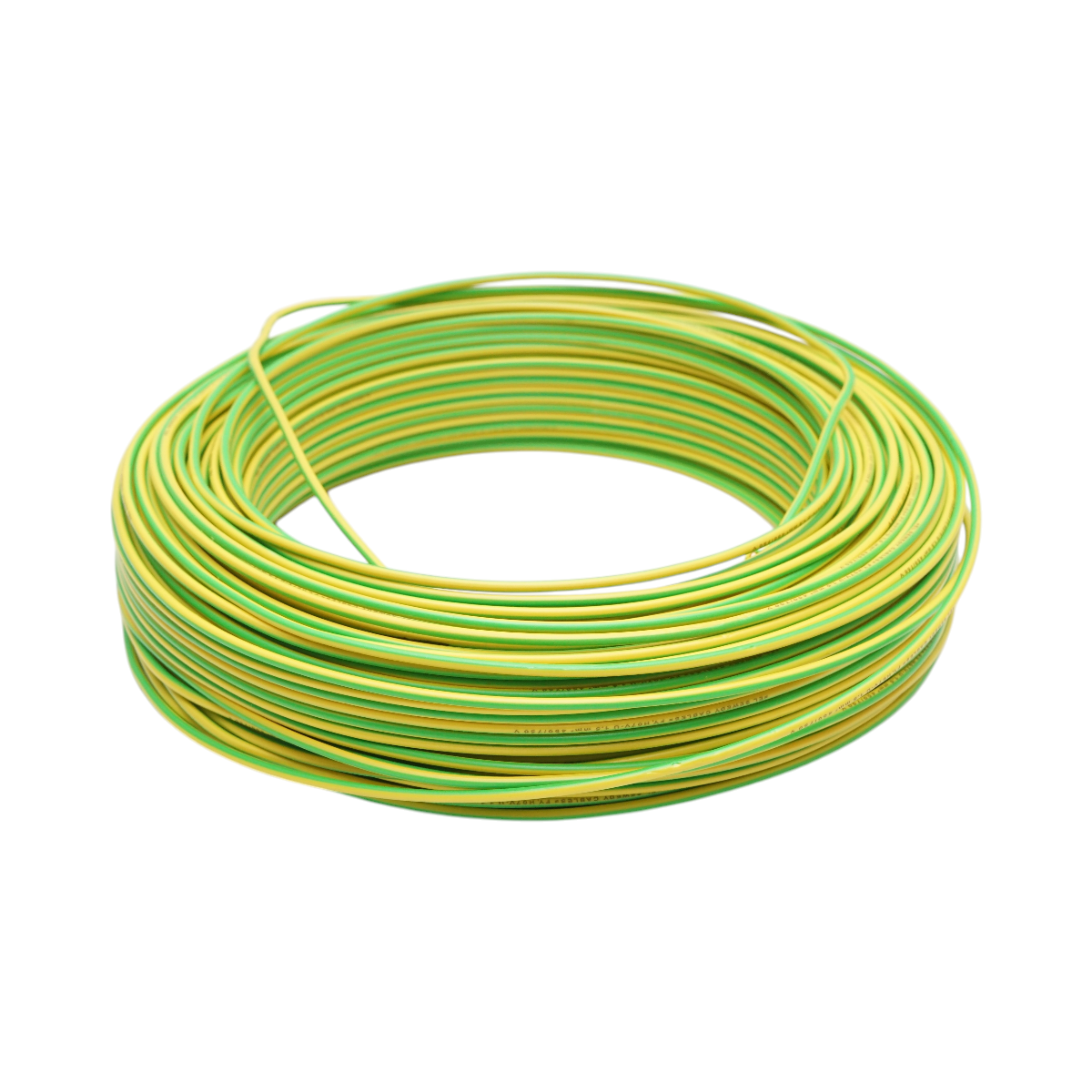 Cablu impamantare cupru 1.5mm galben-verde FY H07V-U, izolatie PVC 450/750V 100m/rola