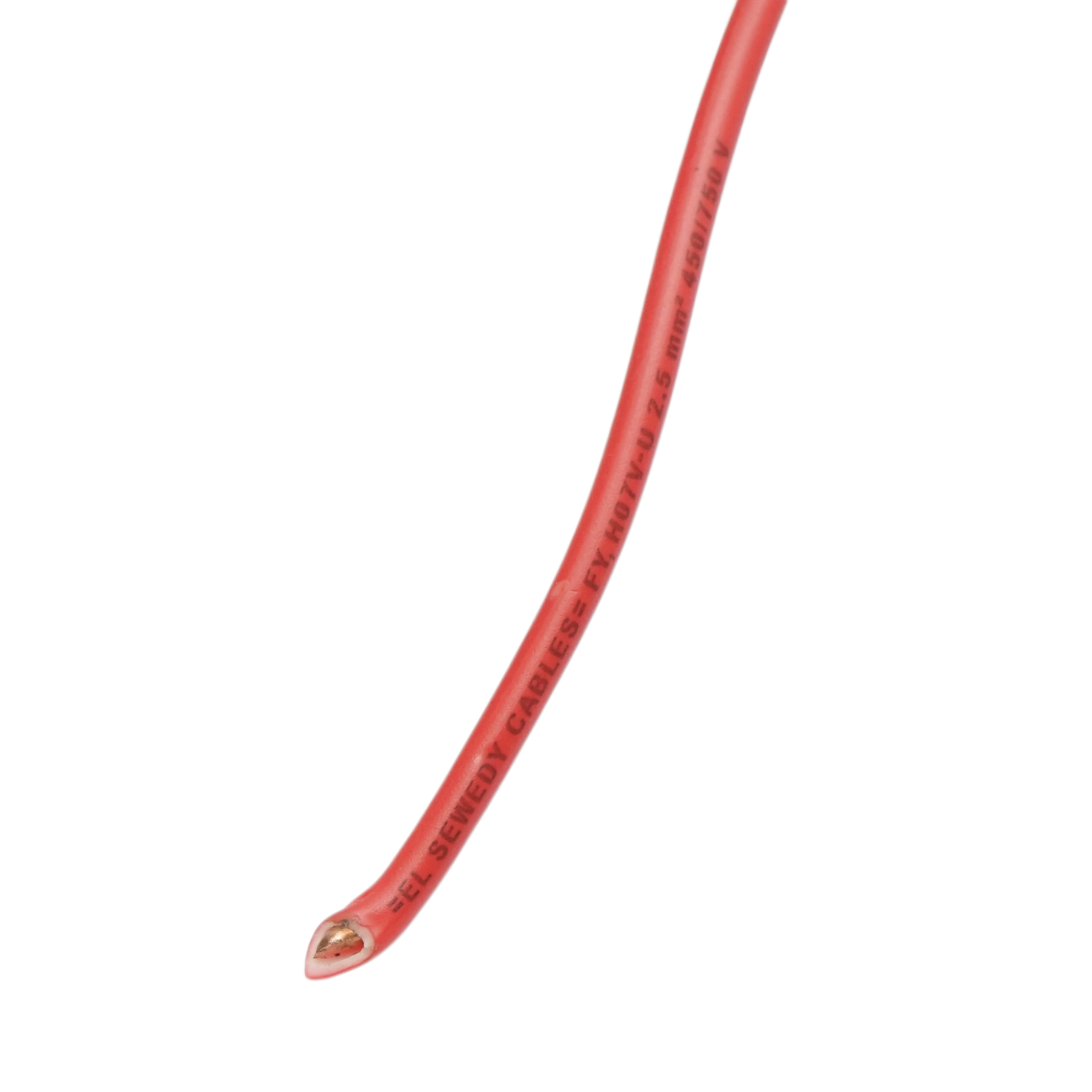 Cablu electric cupru 2.5mm rosu FY H07V-U, izolatie PVC 450/750V 100m/rola - imagine 3