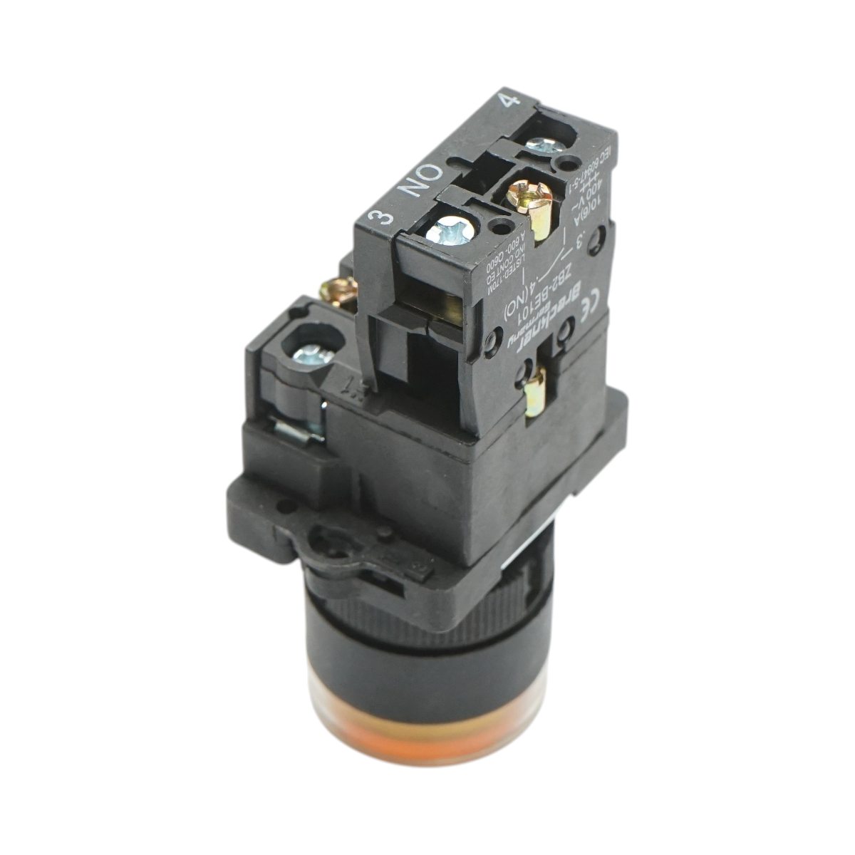 Buton indicator LED galben cu rezistenta integrata 1NO, 220V, LAY5 Breckner Germany - imagine 4