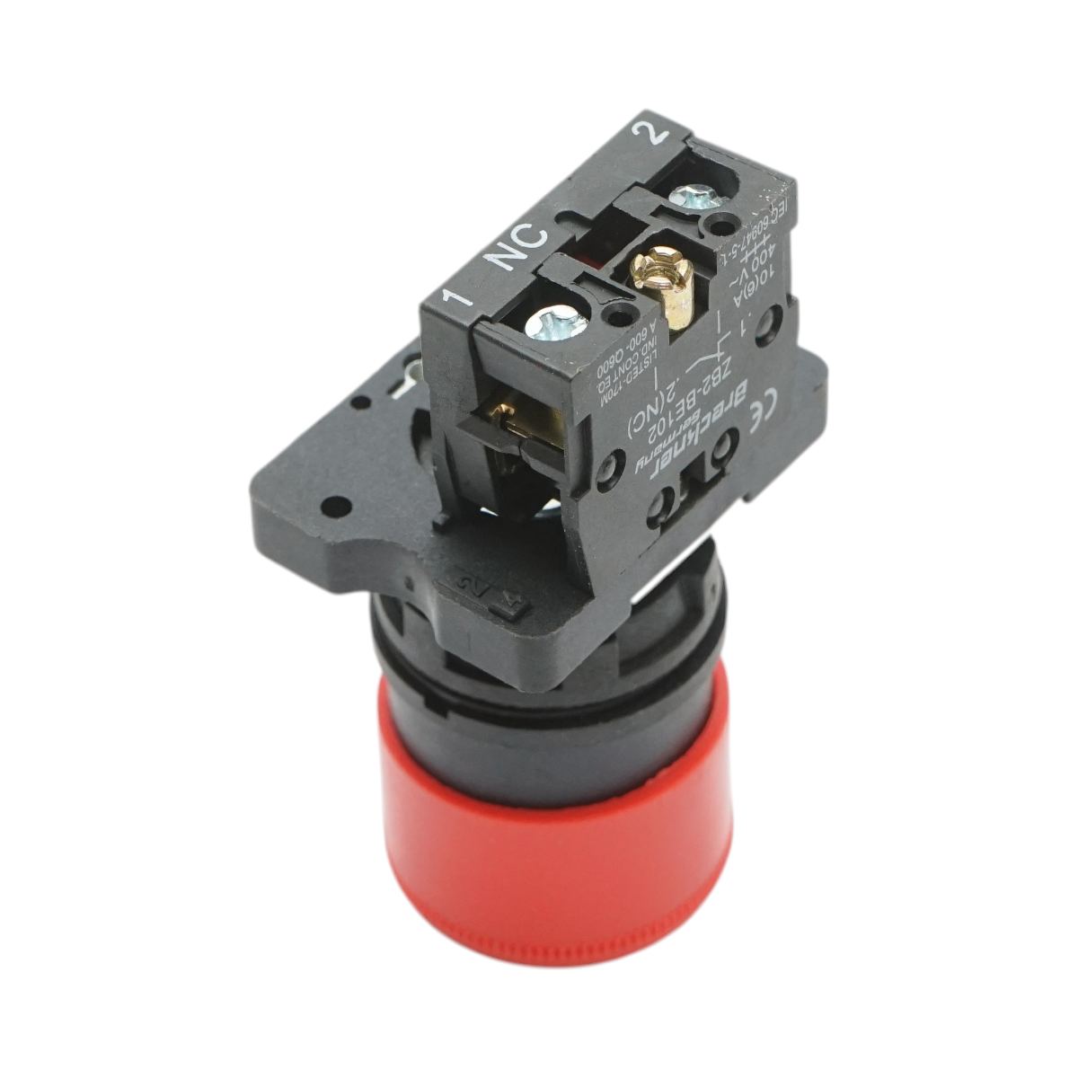 Buton comanda oprire de urgenta rosu cu deblocare prin rasucire 1NC, 400V/10A, 30mm LAY5 Breckner Germany - imagine 4