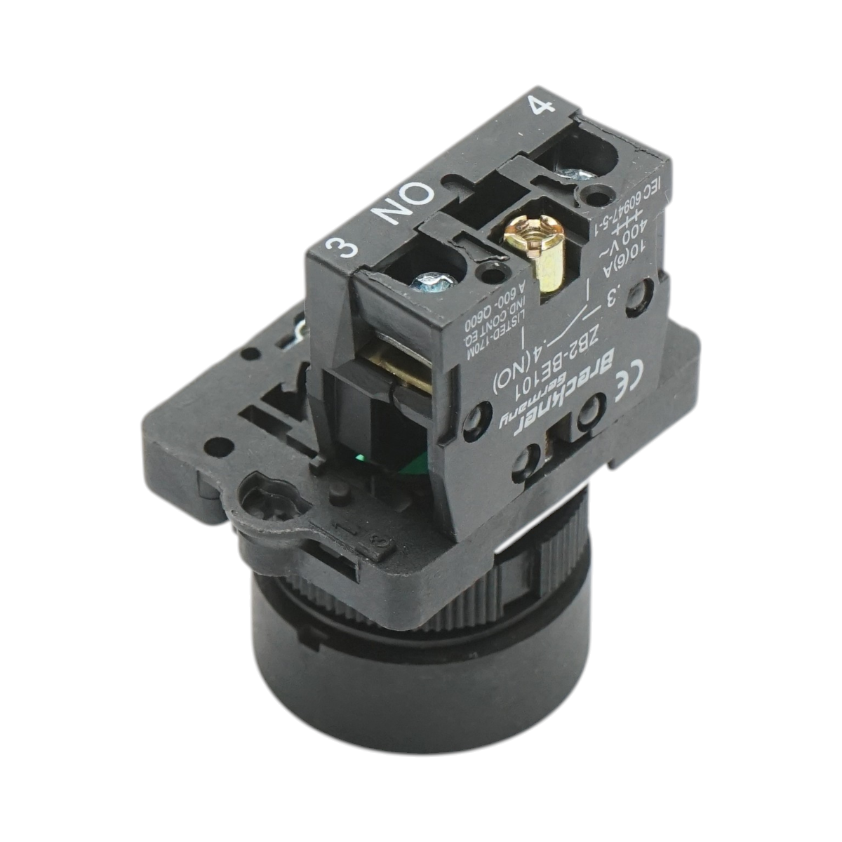 Buton comanda verde START cu revenire 1NO, 400V/10A, LAY5 Breckner Germany - imagine 4