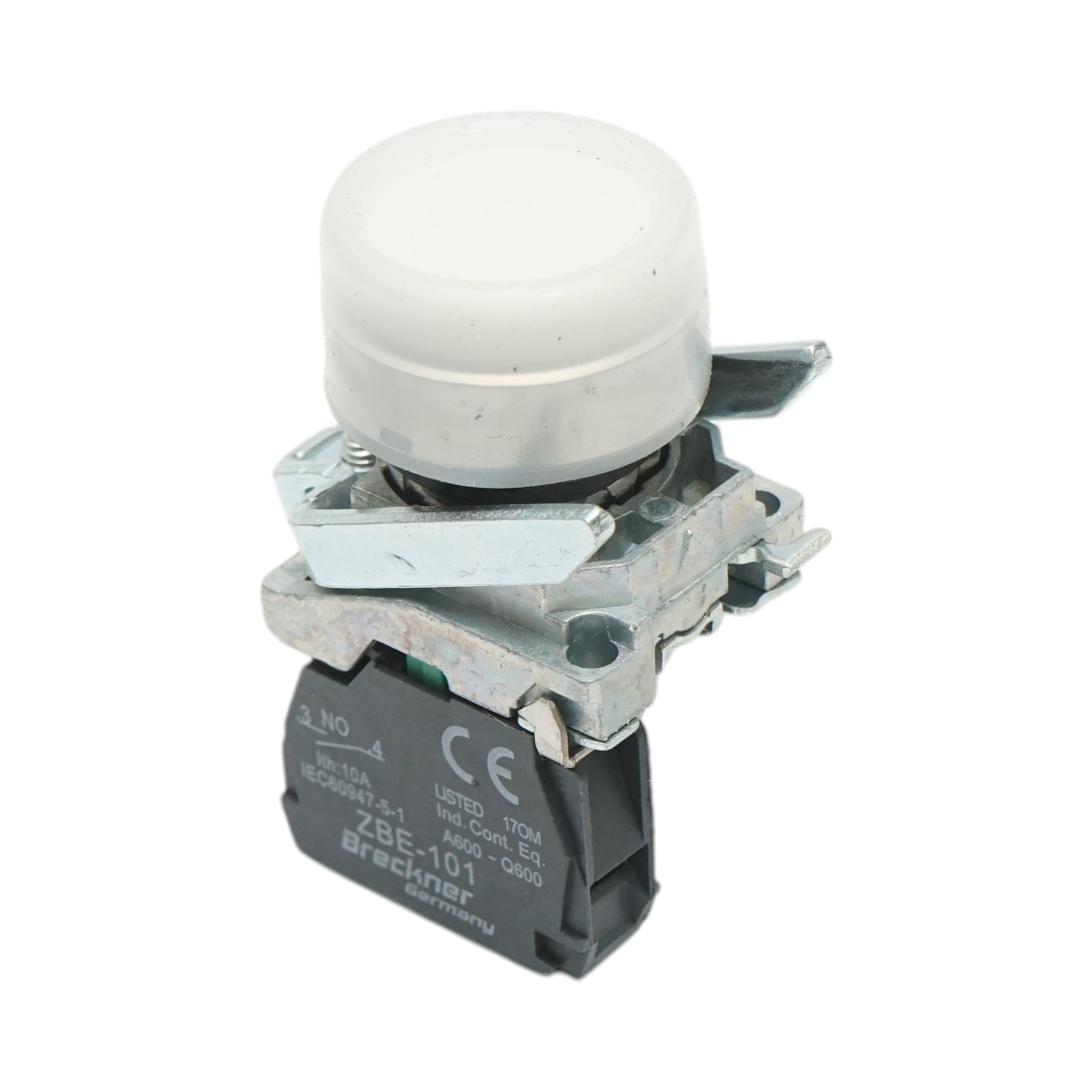 Buton comanda alb cu capac protectie IP65 1NO, 22mm TB4-BP11 Breckner Germany - imagine 3