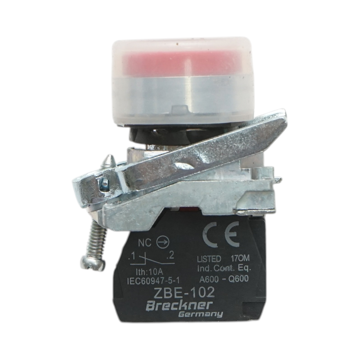 Buton comanda rosu cu capac protectie IP65 1NC, 40mm TB4-BP42 Breckner Germany - imagine 2