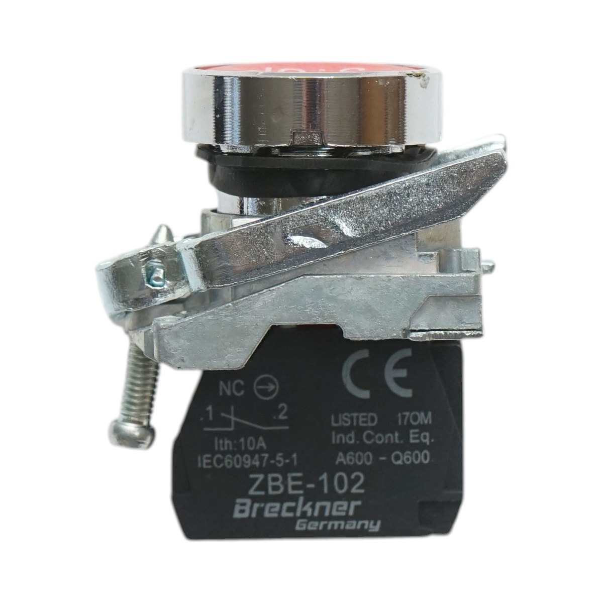 Buton comanda STOP cu revenire 1NC, 10A, TB4 Breckner Germany - imagine 2