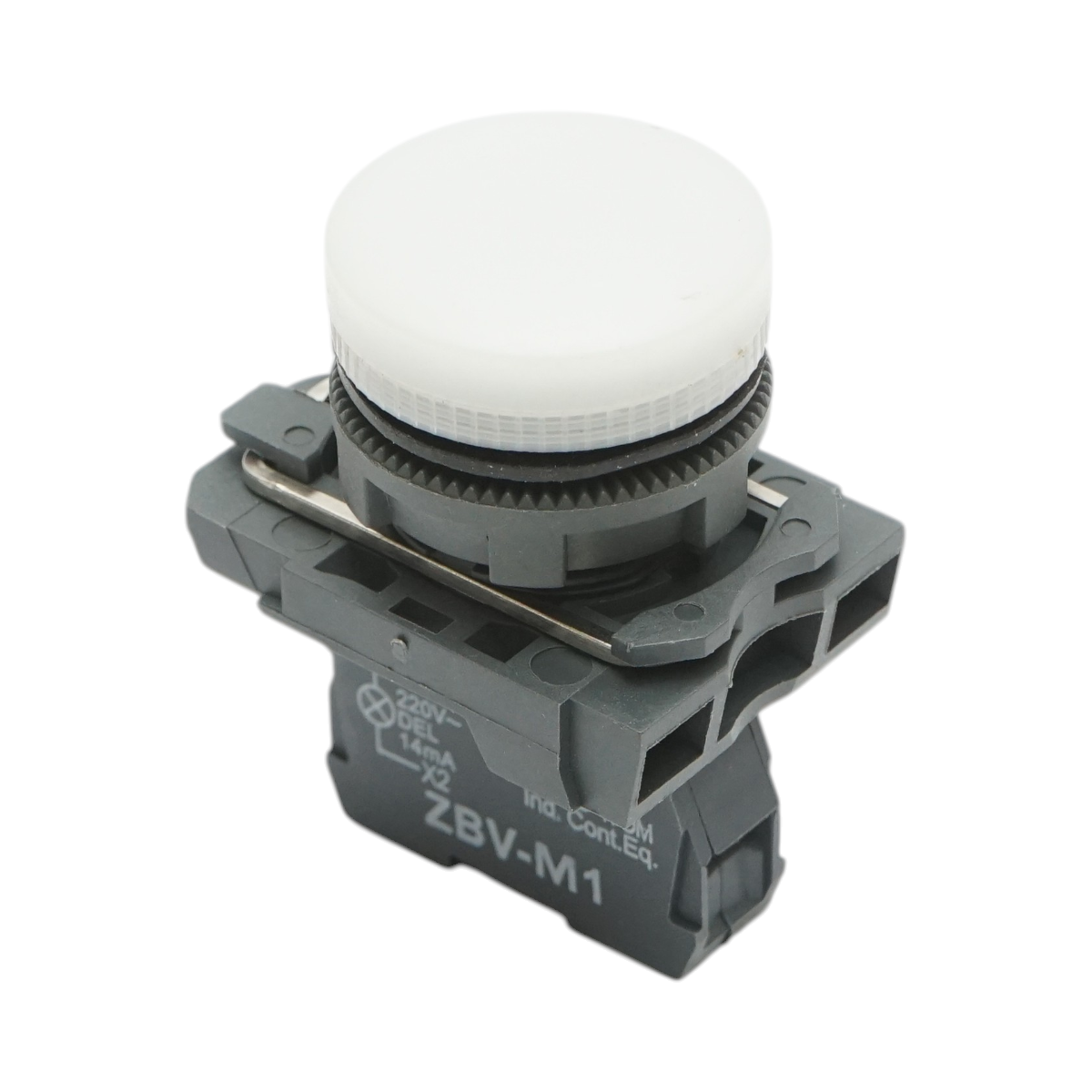 Indicator semnalizare LED alb 220V, 14mA, TB5 Breckner Germany - imagine 4