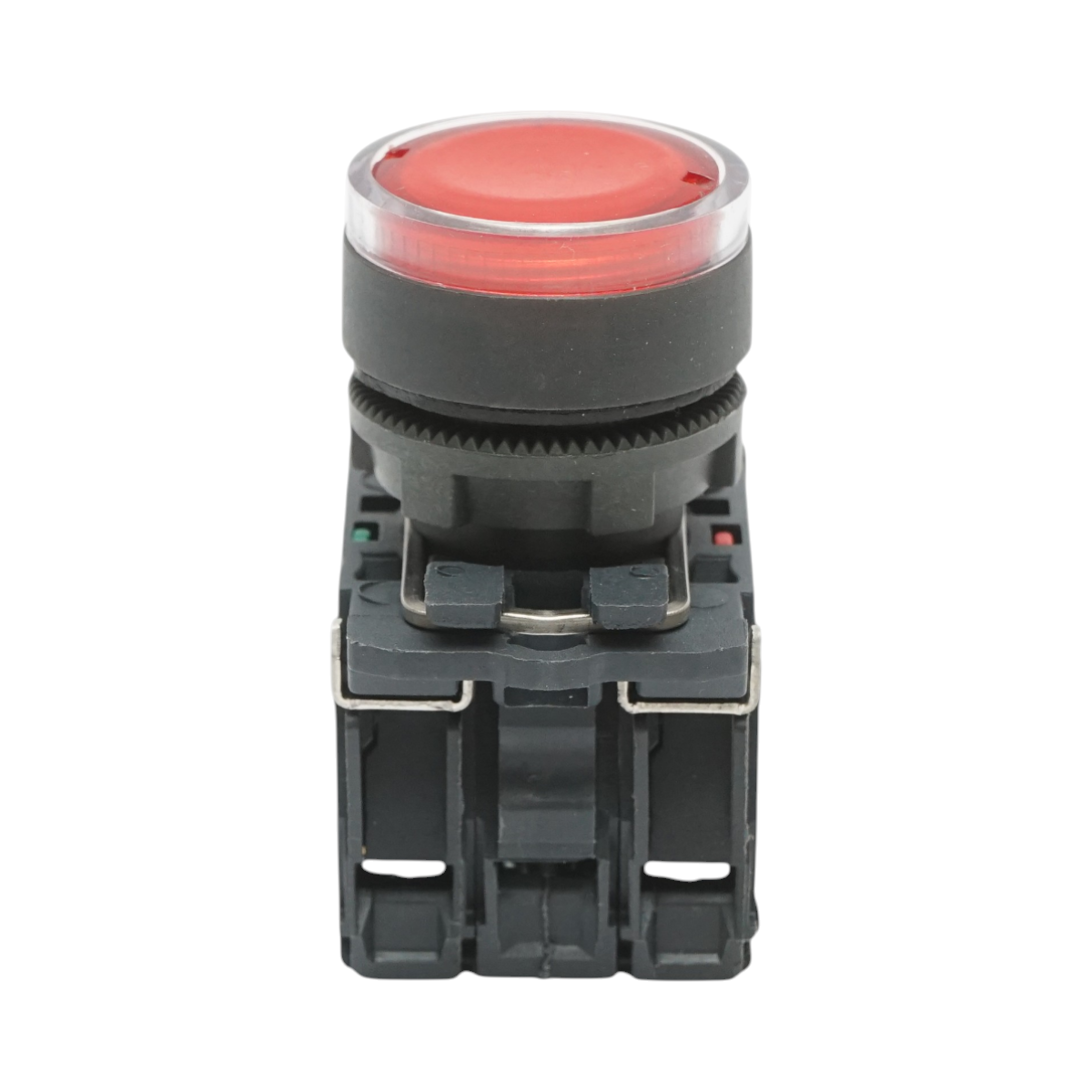 Buton comanda cu revenire si semnalizare LED rosu 1NO+1NC, 220V/10A, TB5 Breckner Germany - imagine 2