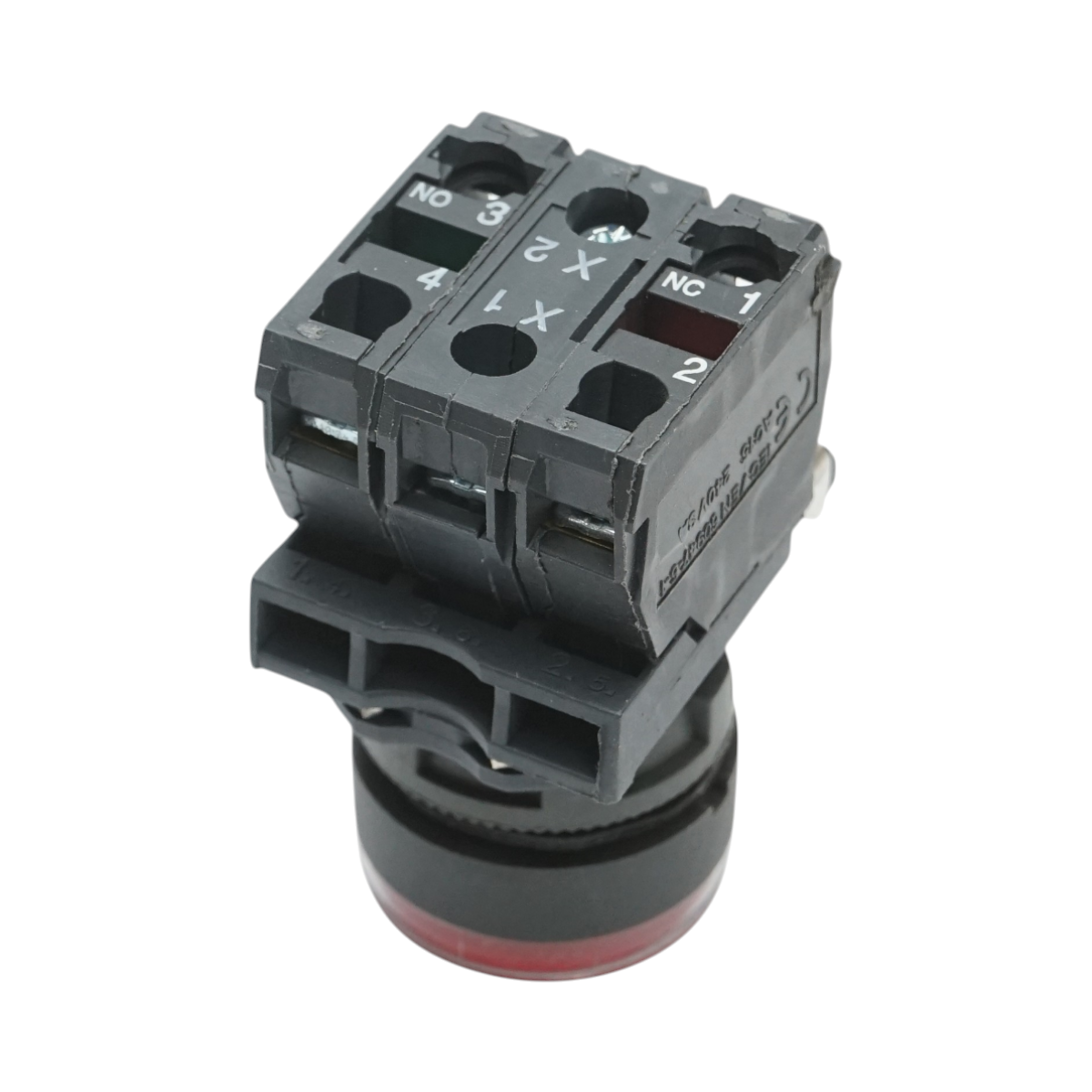 Buton comanda cu revenire si semnalizare LED rosu 1NO+1NC, 220V/10A, TB5 Breckner Germany - imagine 4