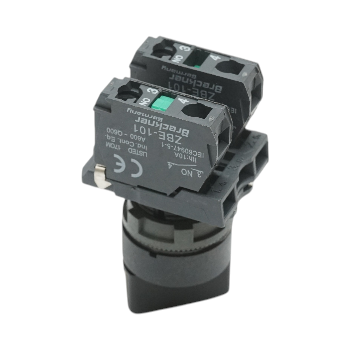 Selector 3 pozitii negru cu retinere 1NO+1NC, 10A, 24V, TB5 Breckner Germany - imagine 4