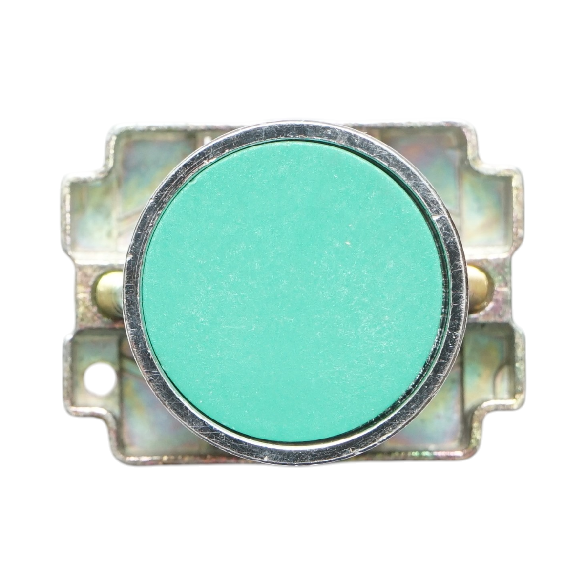 Buton comanda metalic verde cu revenire 1NO, 400V/10A, LAY5 Breckner Germany - imagine 2