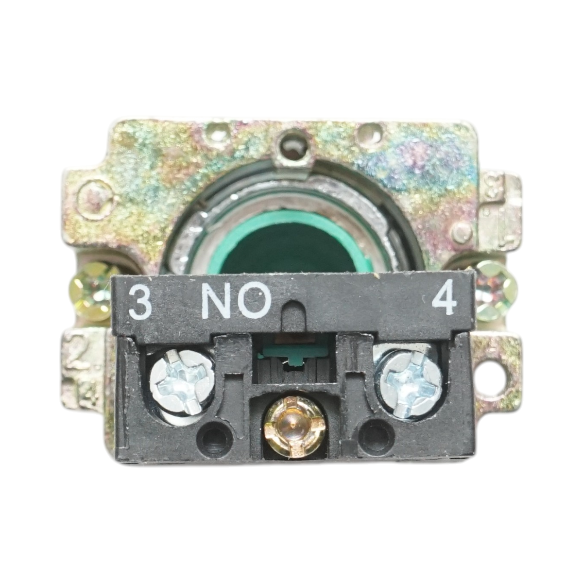 Buton comanda metalic verde cu revenire 1NO, 400V/10A, LAY5 Breckner Germany - imagine 3