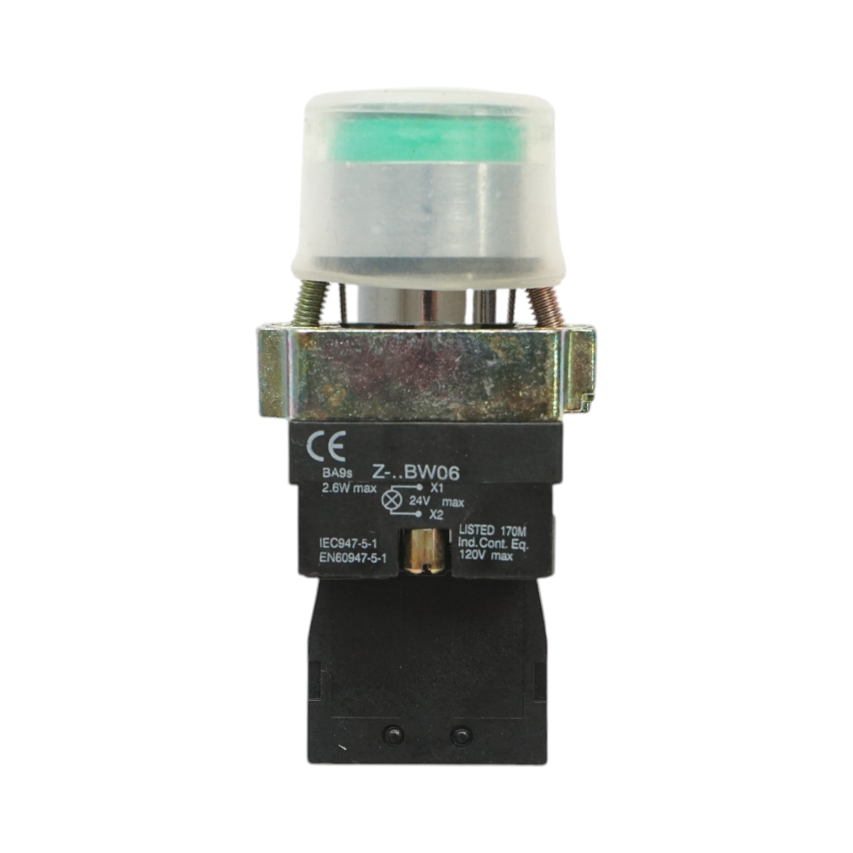 Lampa semnalizare cu alimentare directa verde si protectie 1NO, 24V, IP65, LAY5 Breckner Germany - imagine 2