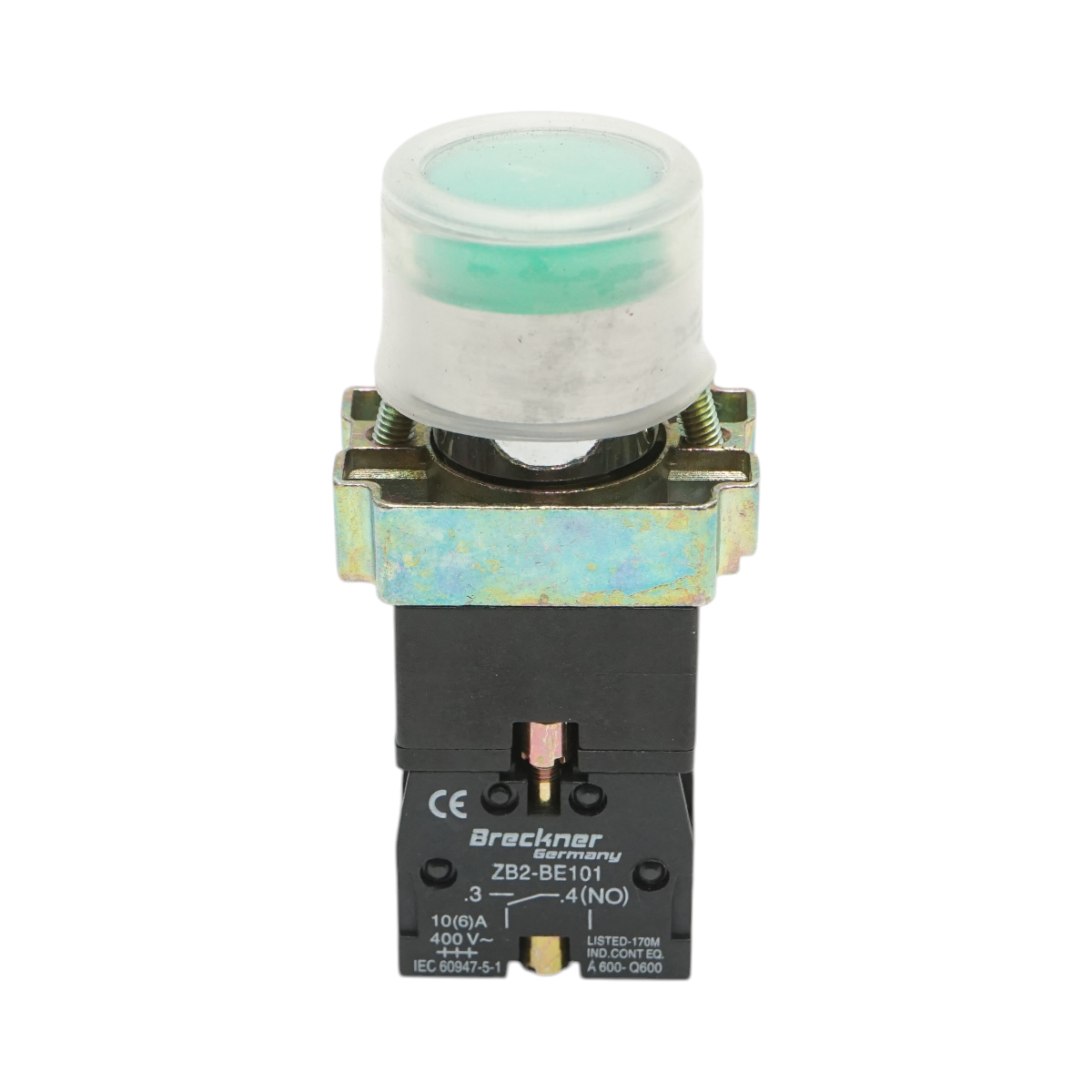 Lampa semnalizare cu alimentare directa verde si protectie 1NO, 220V, IP65, LAY5 Breckner Germany - imagine 2