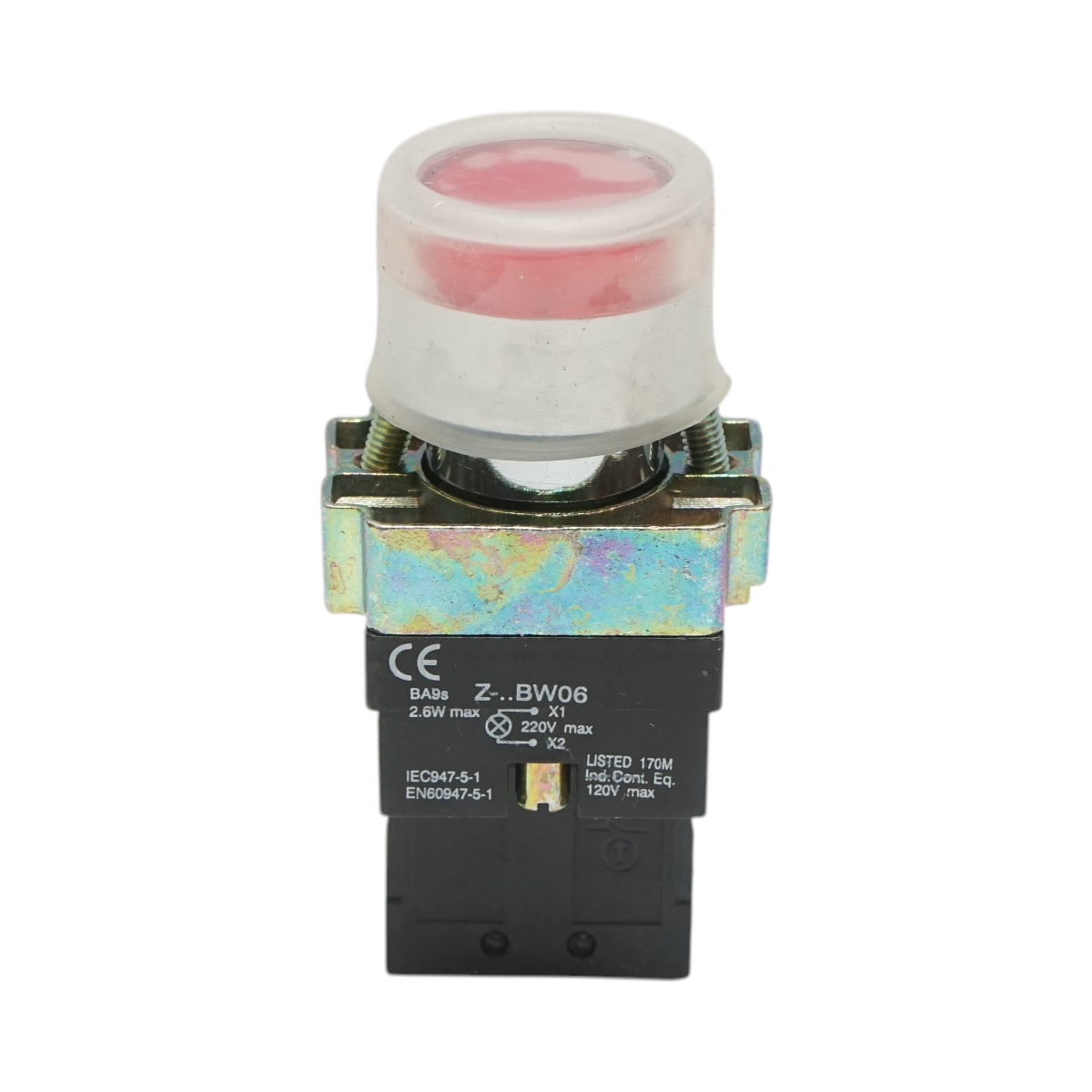 Lampa semnalizare alba cu alimentare directa si protectie 1NC, 220V, IP65, LAY5 Breckner Germany - imagine 2